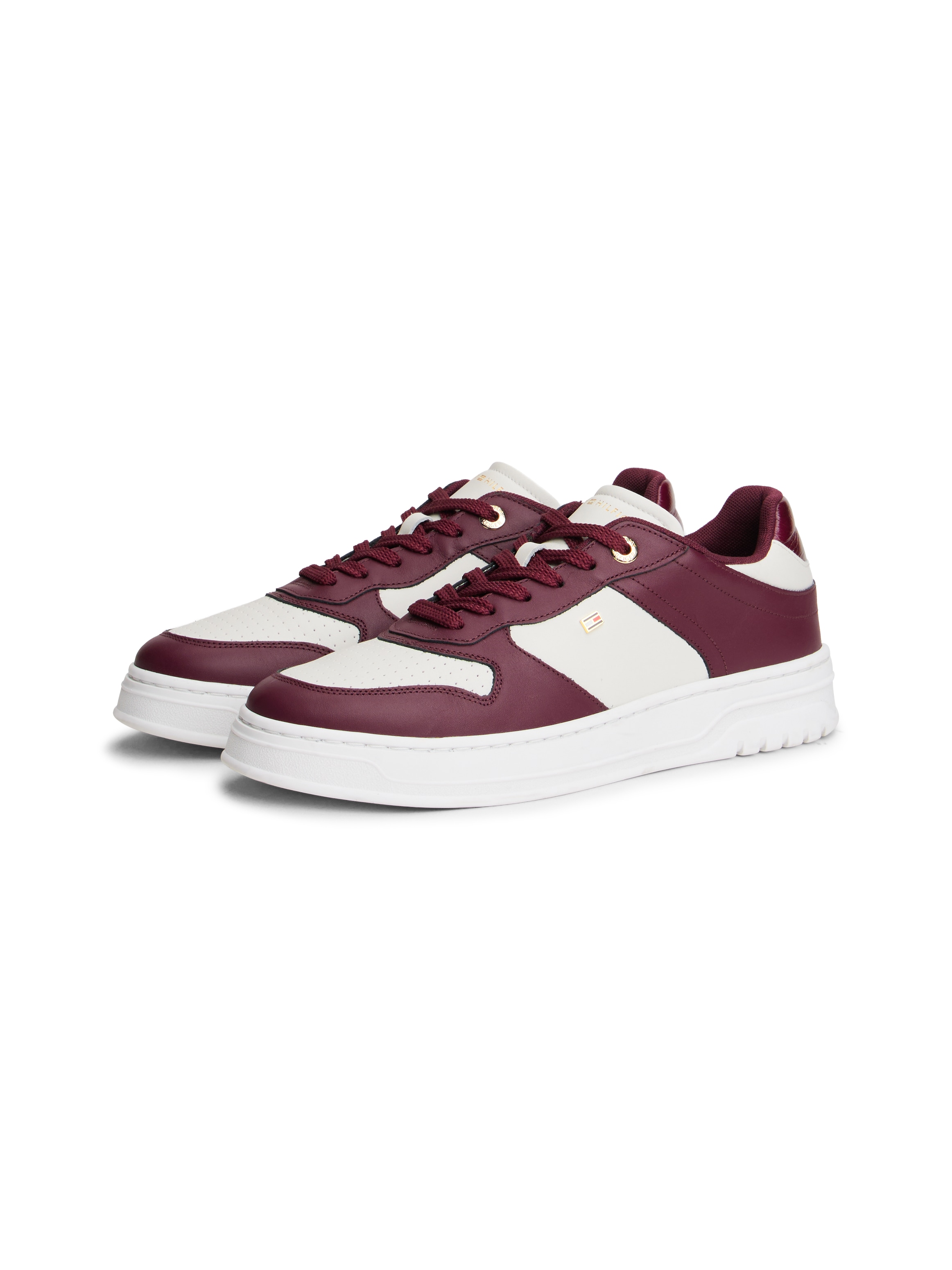 Tommy Hilfiger Plateausneaker »TH SPORTY CUPSOLE LEATHER«  , Freizeitschuh, Halbschuh, Schnürschuh mit seitlichem Logo