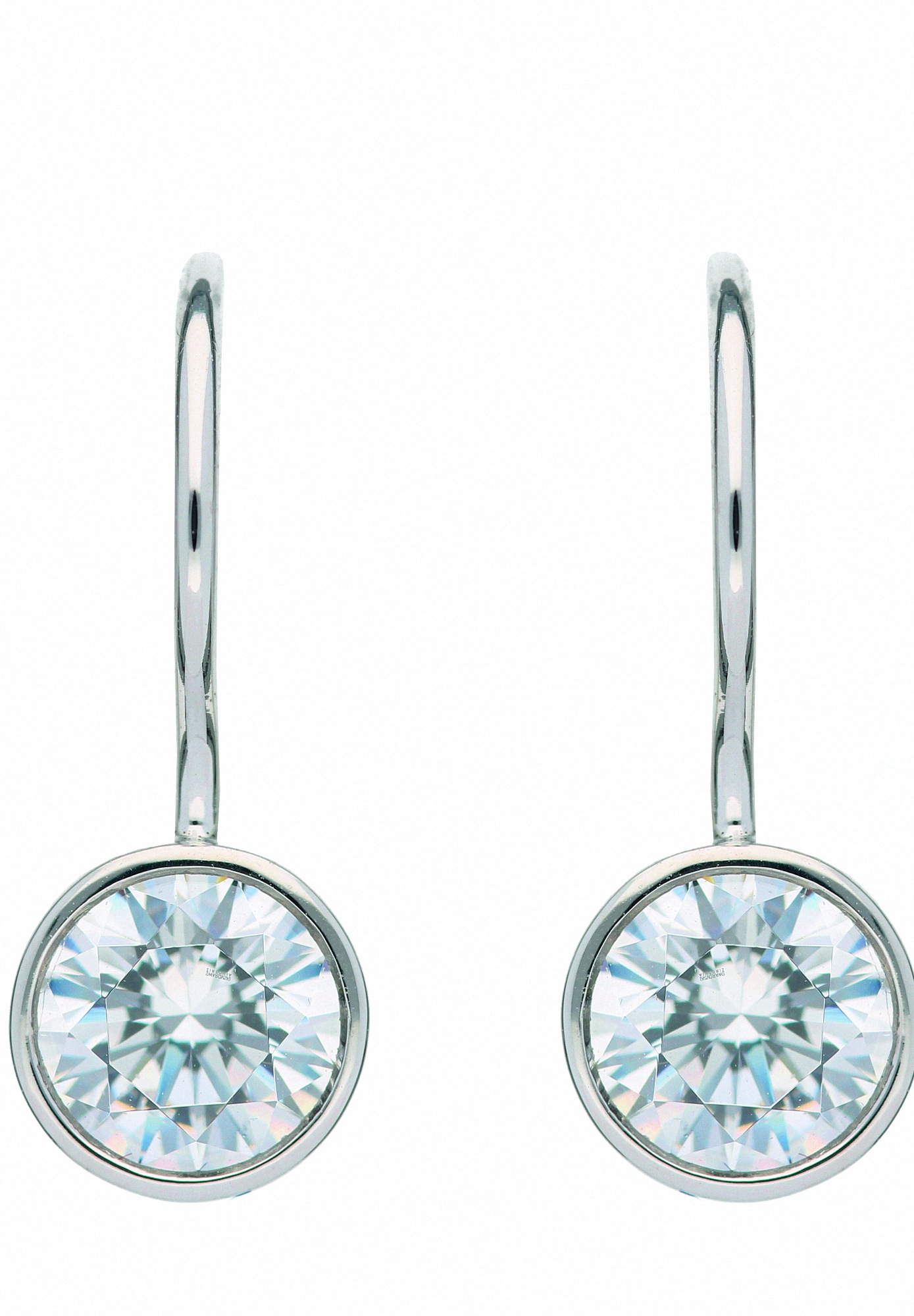 Adelia´s Paar Ohrhänger »333 Weißgold Boutons mit Zirkonia Ø 6,1 mm«