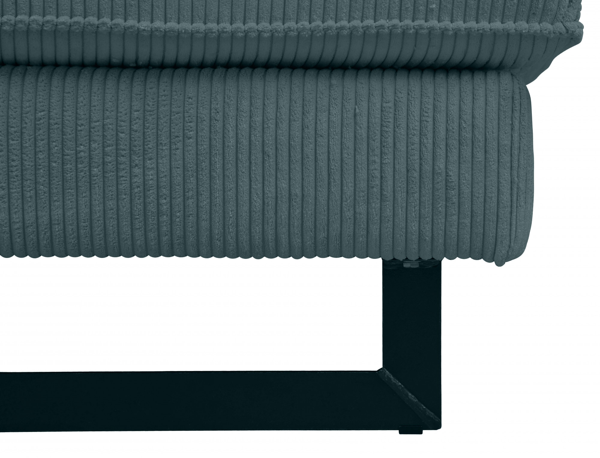 Home affaire Wohnlandschaft »Pinto, 350 cm, U-Form, XXL, mit Ottomanen« Cord, Chenille, Lederoptik, mit Keder, Metallfüße, Wellenunterfederung