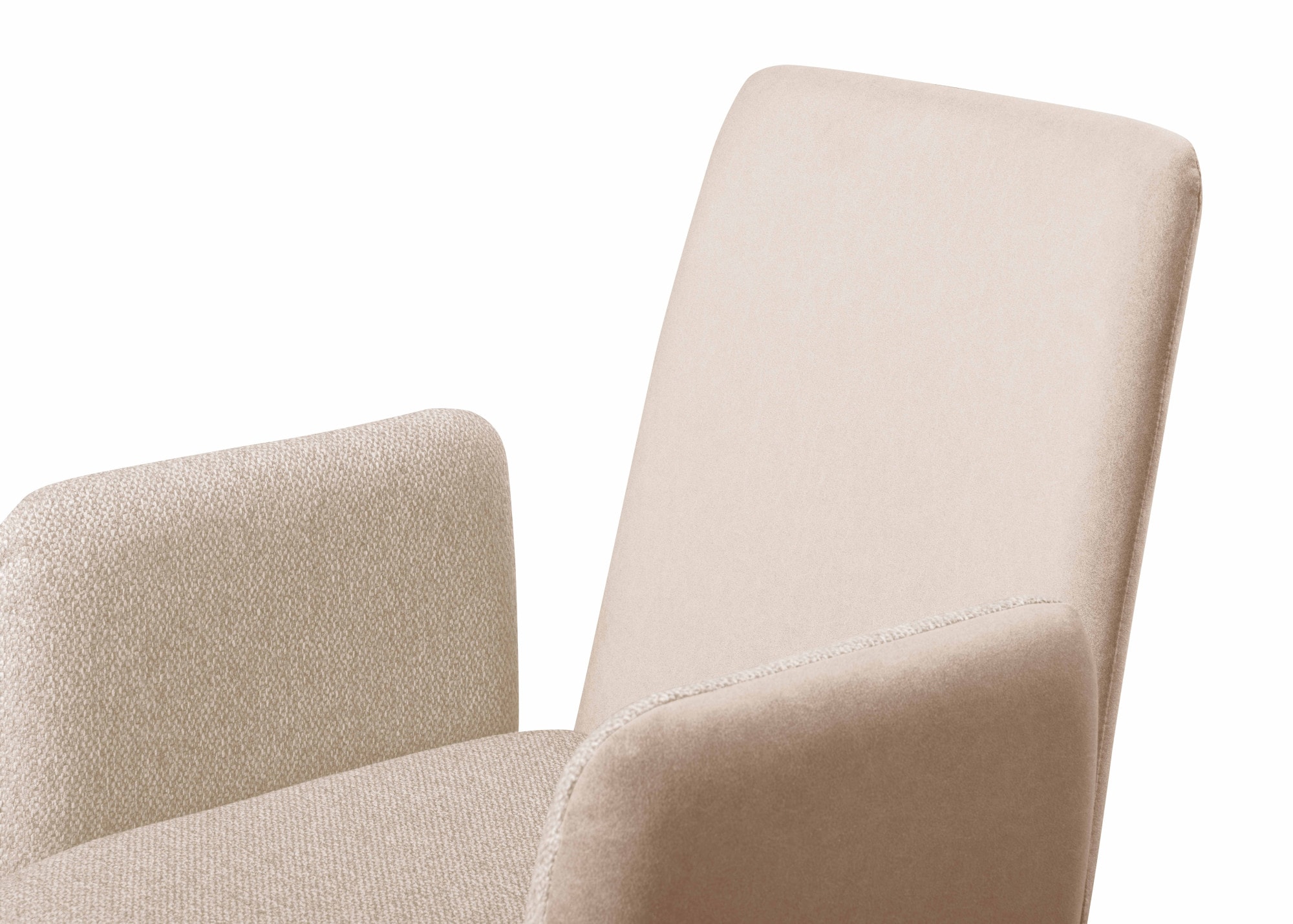 OTTO home Armlehnstuhl »Gabi Polsterstuhl, Esszimmerstuhl, Küchenstuhl, 4-Fußstuhl« () Gestell aus matt-schwarzem Flachmetall, stabil, 2-Stoff-Design