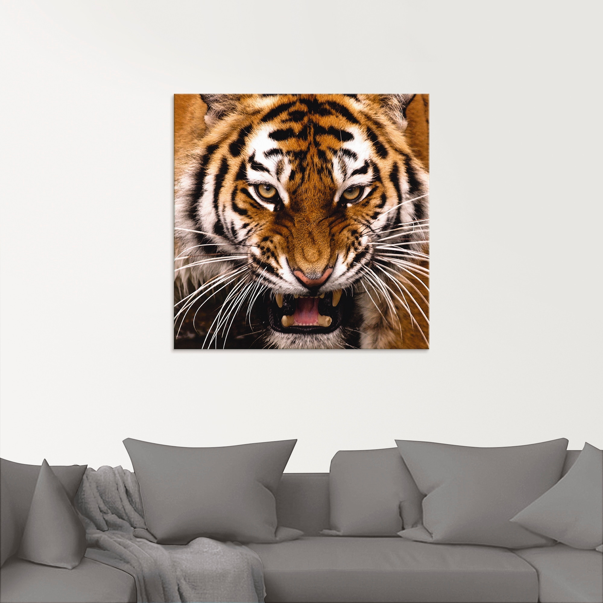 Artland Glasbild »Tiger Kopf«, Wildtiere, (1 St.), in verschiedenen Größen