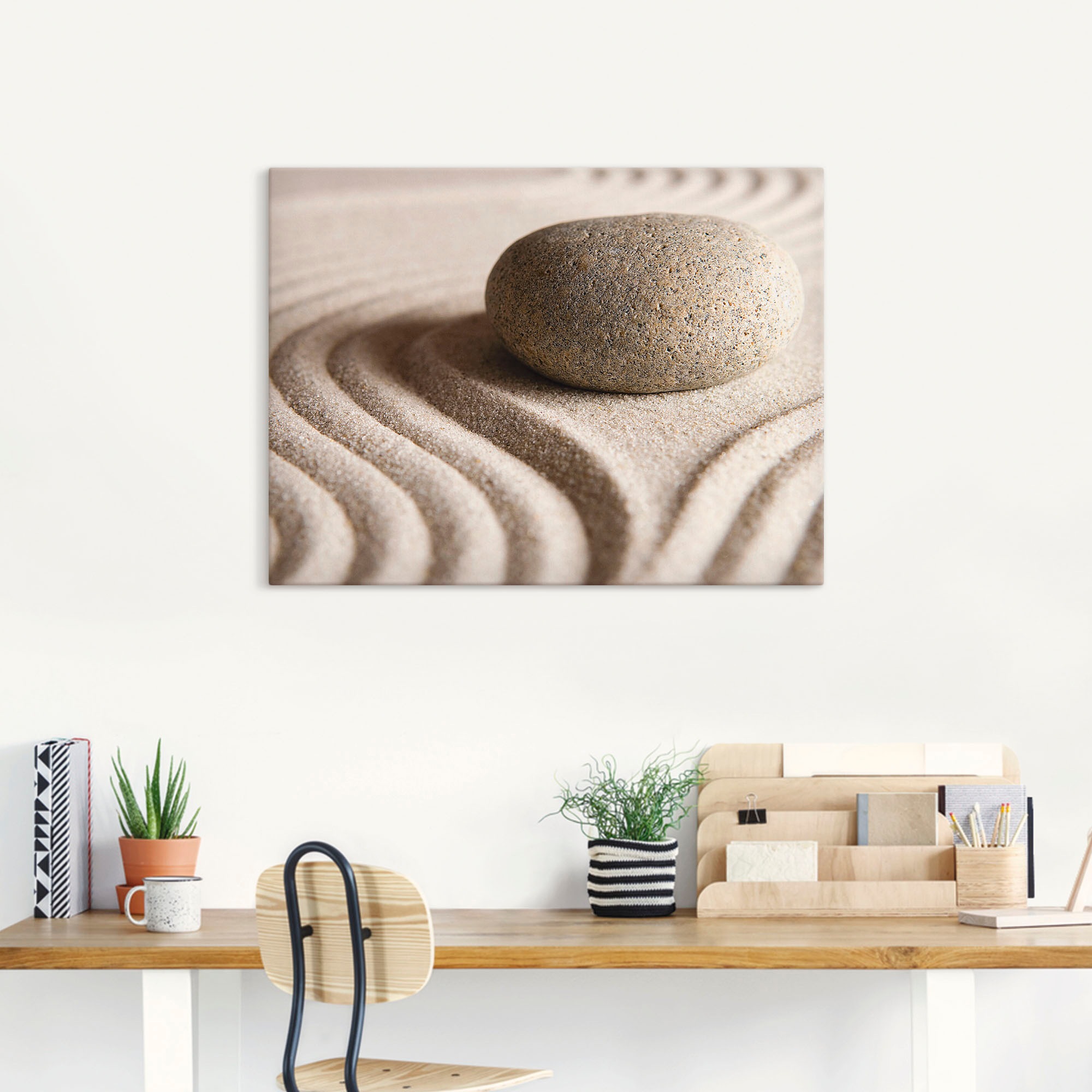 Artland Wandbild »Zen Stein«, Zen, (1 St.), als Leinwandbild, Poster in verschied. Größen