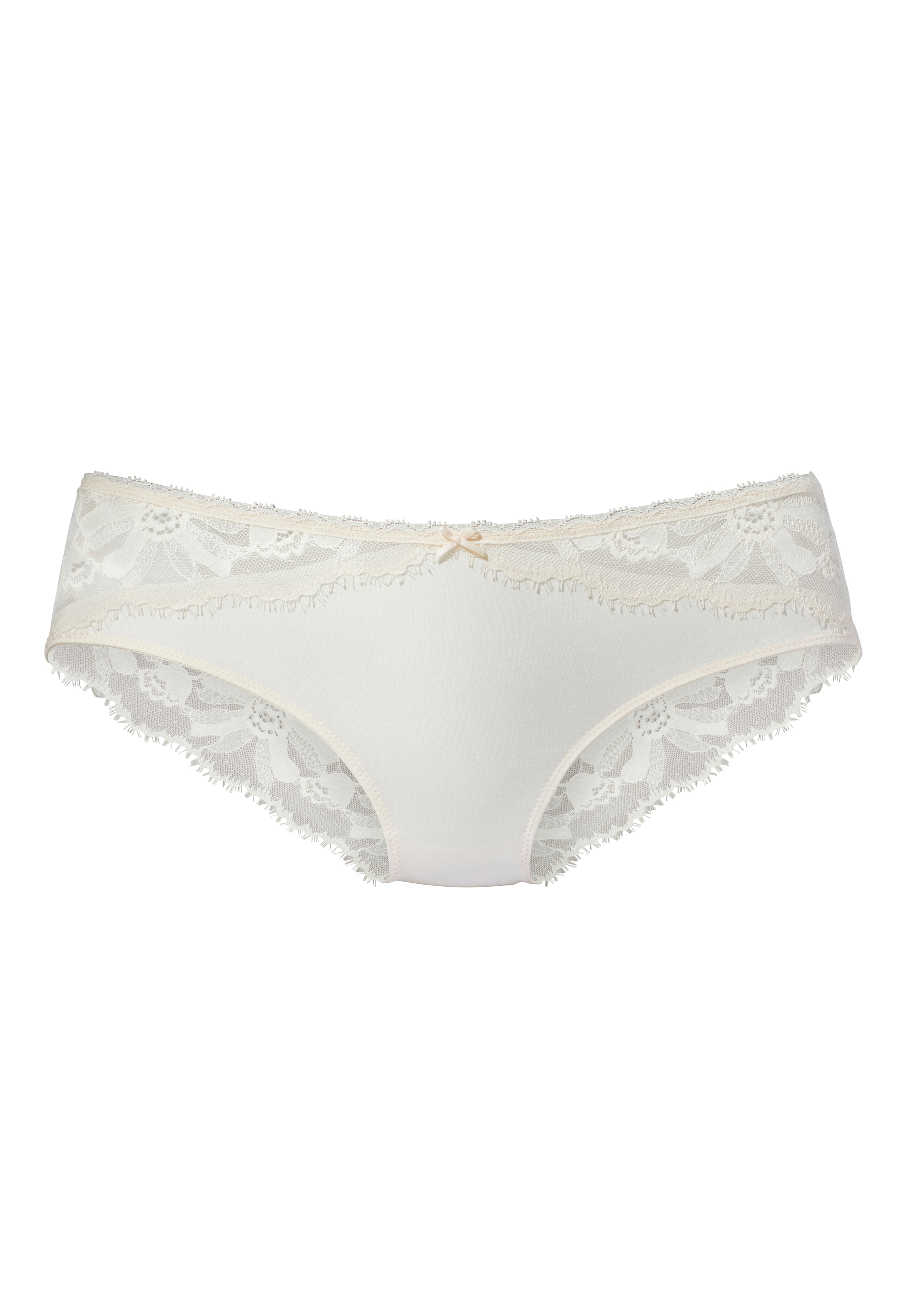 LASCANA Panty, mit seidigem Schimmer und edler Jacquardspitze