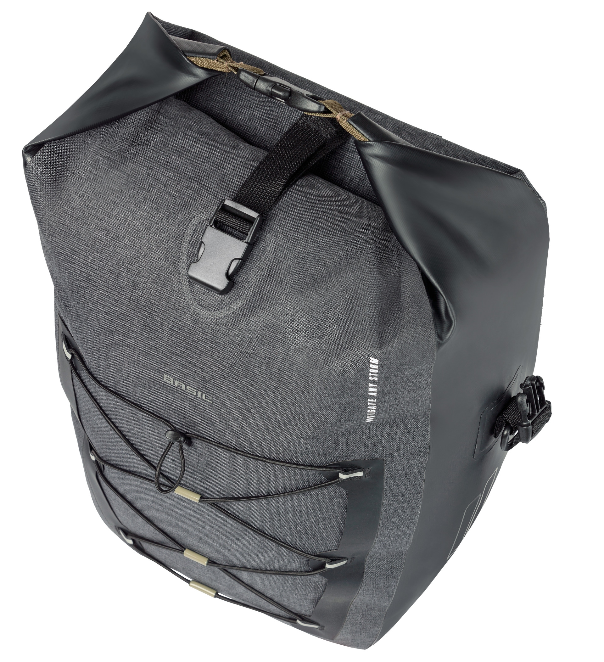 Basil Gepäckträgertasche »Fahrrad- Einzeltasche Navigator Storm L, grau«