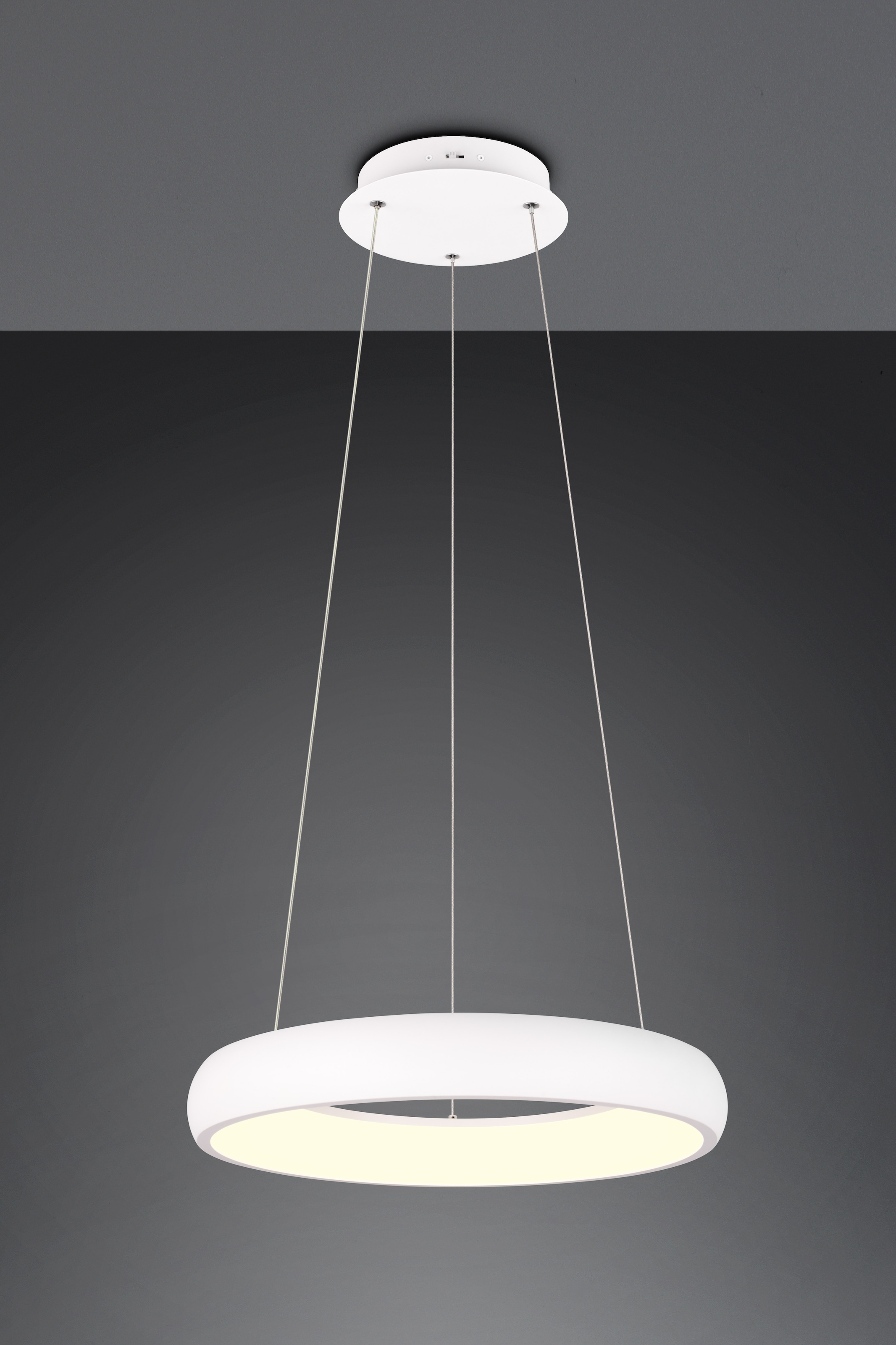 TRIO Leuchten LED Pendelleuchte »CARDONA, LED Ring Hängeleuchte, 3300 Lumen 29W, Lichtfarbe einstellbar« LED-Board 1 Stk. warmweiß - kaltweiß 2300/3000/4000K warmweiß bis kaltweiß, 3 Stufen dimmbar Höhe 150cm Ø46