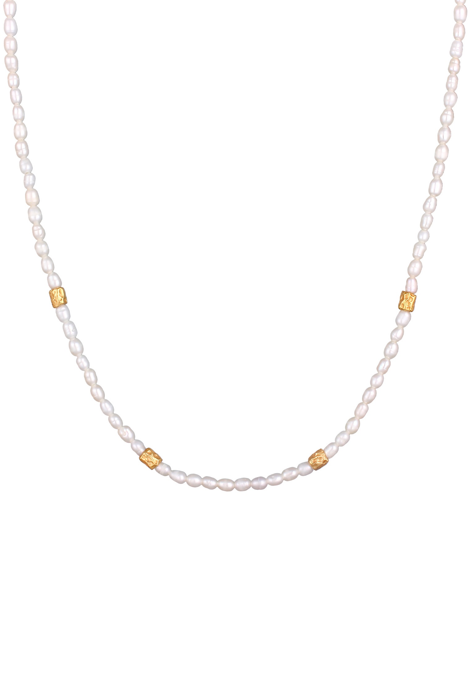 Elli Premium Silberkette »Halskette Süßwasserperlen Beads Nuggets 925 Silber«