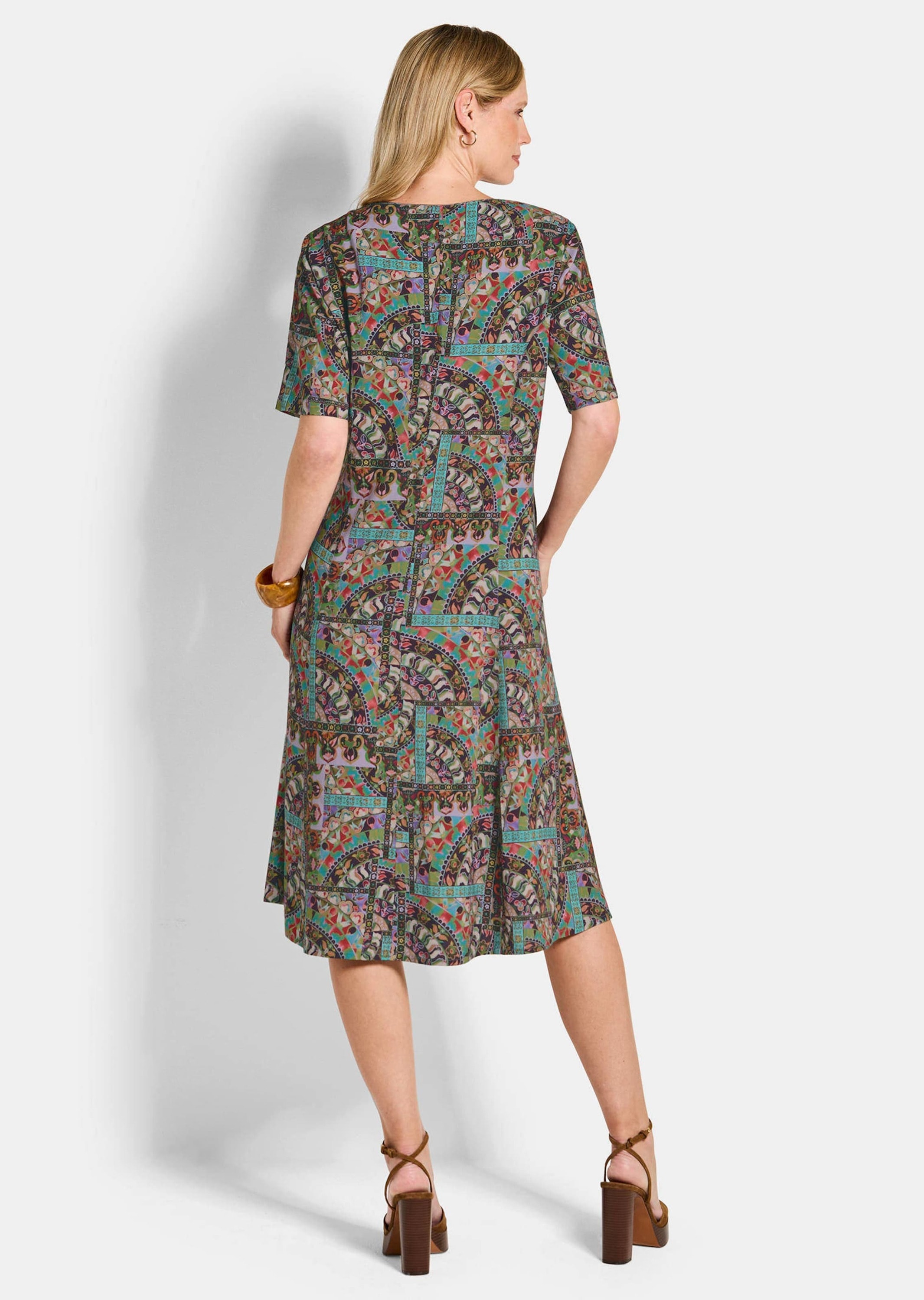 GOLDNER Sommerkleid »Kurzgröße Farbenfrohes Kleid aus reiner Viskose«