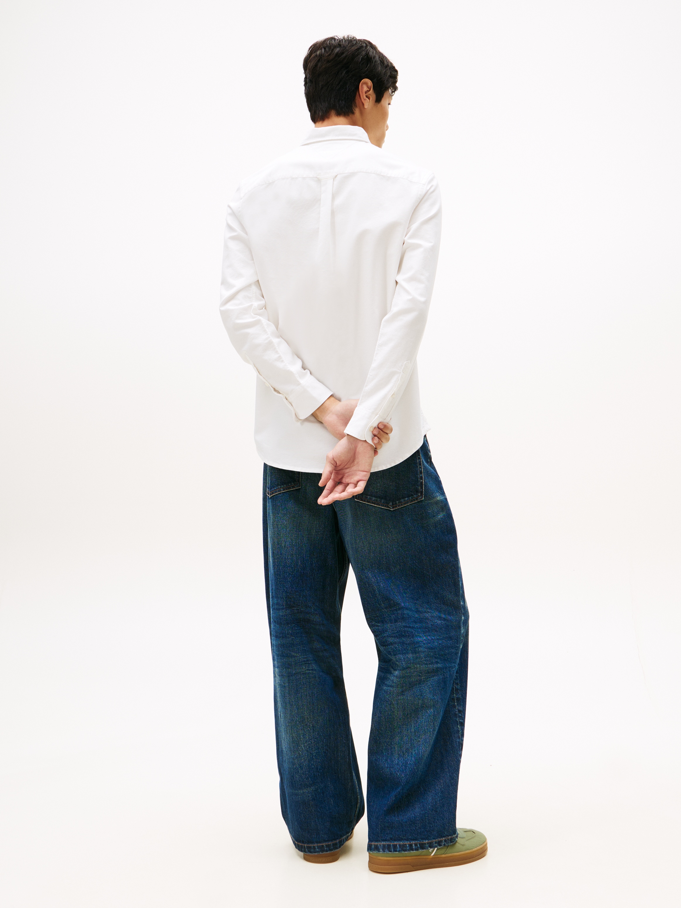 Tommy Jeans Langarmhemd »TJM REG OXFORD SHIRT EXT«, Mit Rundhalsausschnitt