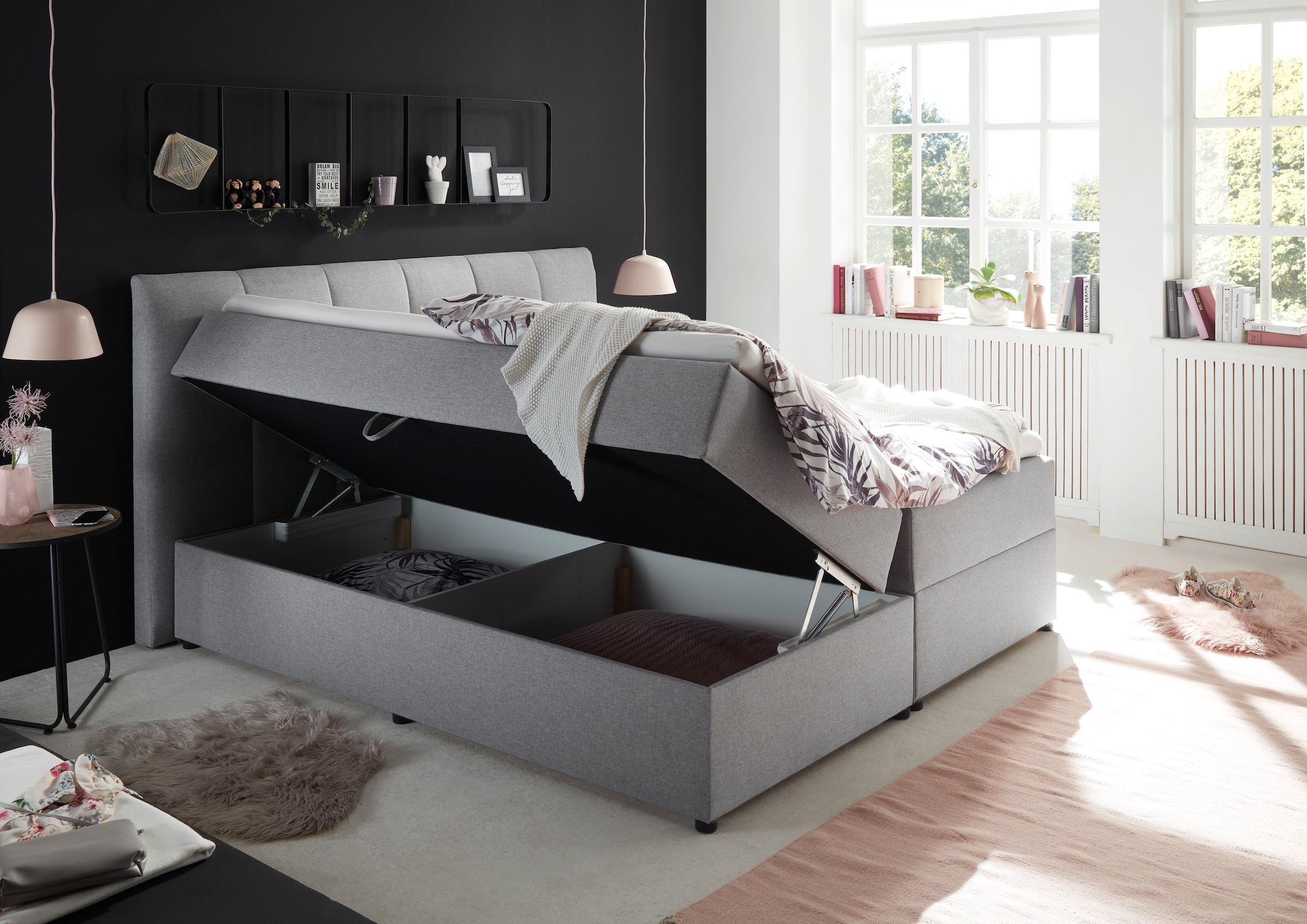 ED EXCITING DESIGN Boxbett »"Granada" OTTOs Choice, Topseller inkl. Bettkasten und Topper«, erhältlich in den Größen 120x200cm & 180x200cm