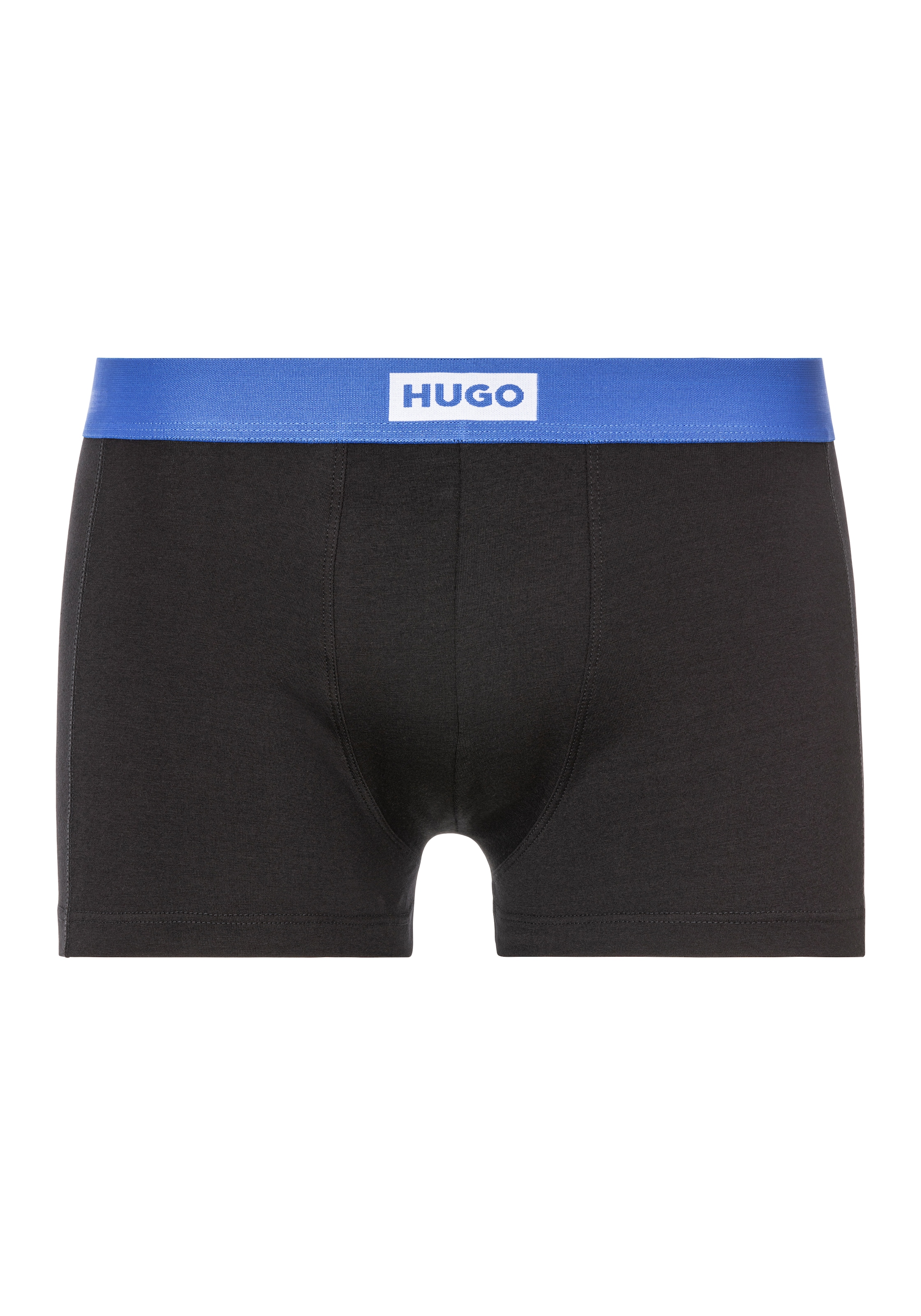 HUGO Blue Trunk, (Packung, 3 St.), mit kontrastfarbigem Bund