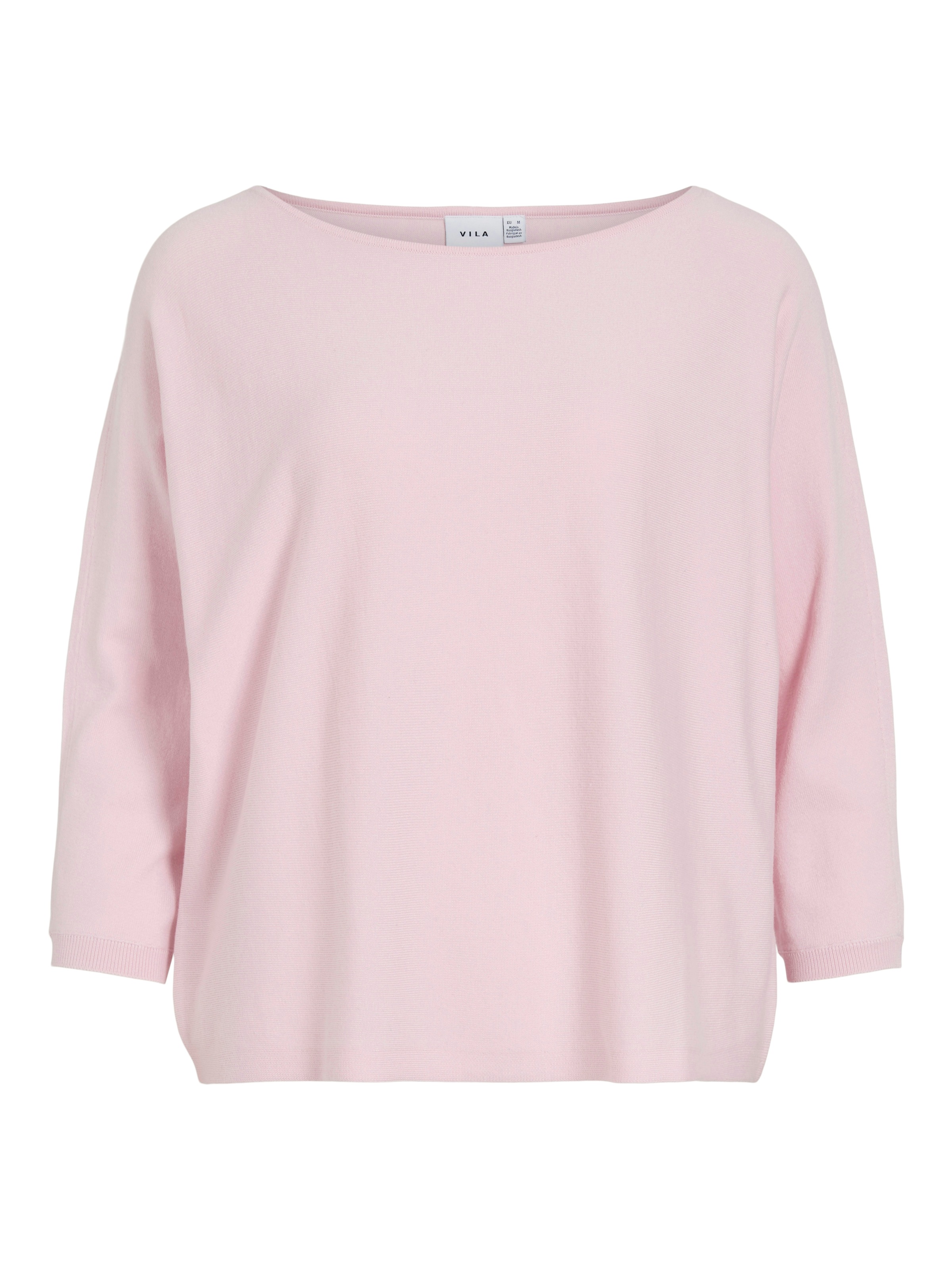 Vila 3/4 Arm-Pullover »VIMALU BOATNECK 3/4 SLEEVE KNIT TOP-NOOS« Materialmix, loose fit