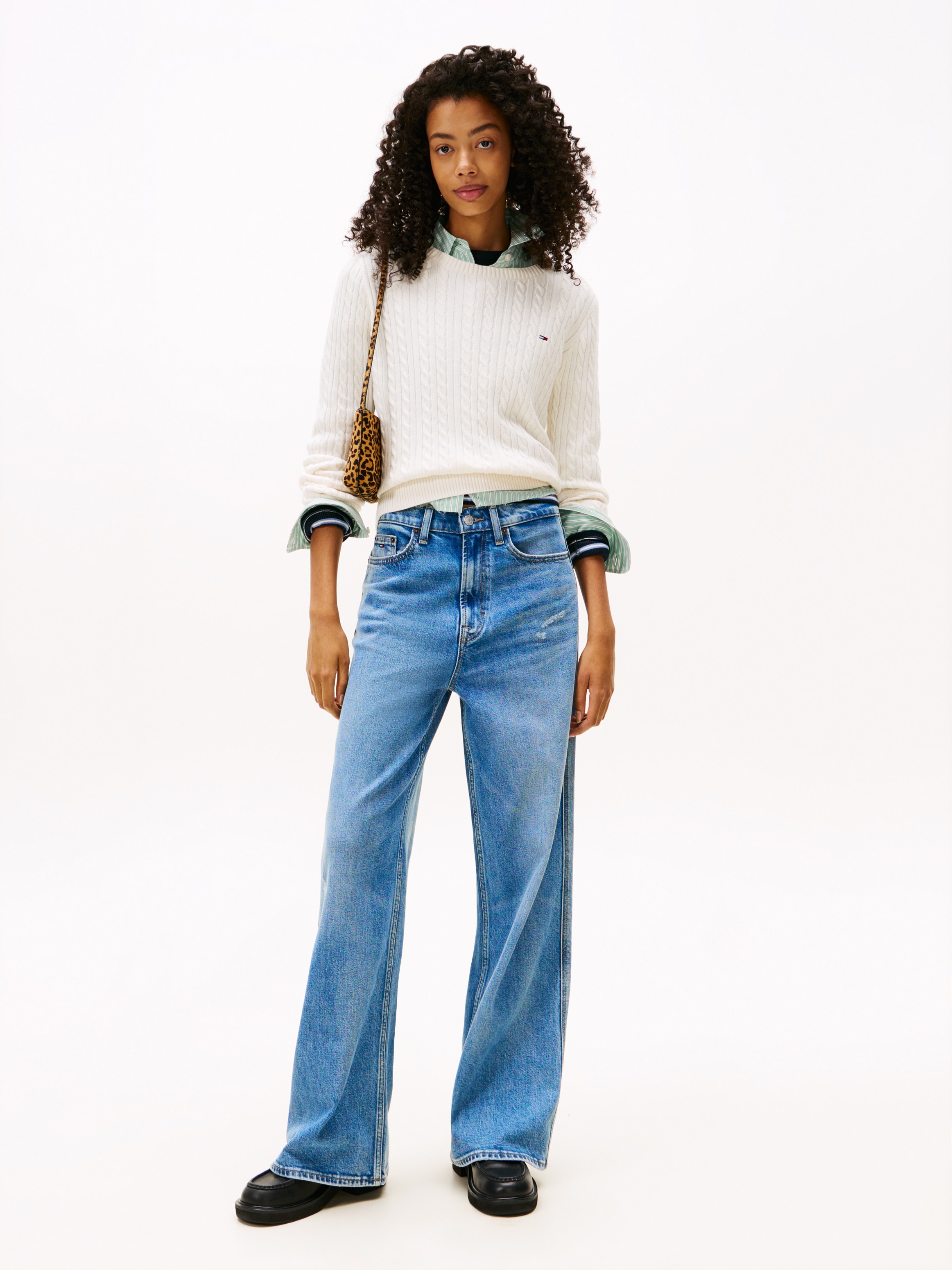 Tommy Jeans Strickpullover »TJW CABLE ESSENTIAL SWEATER«, mit Zopfmuster