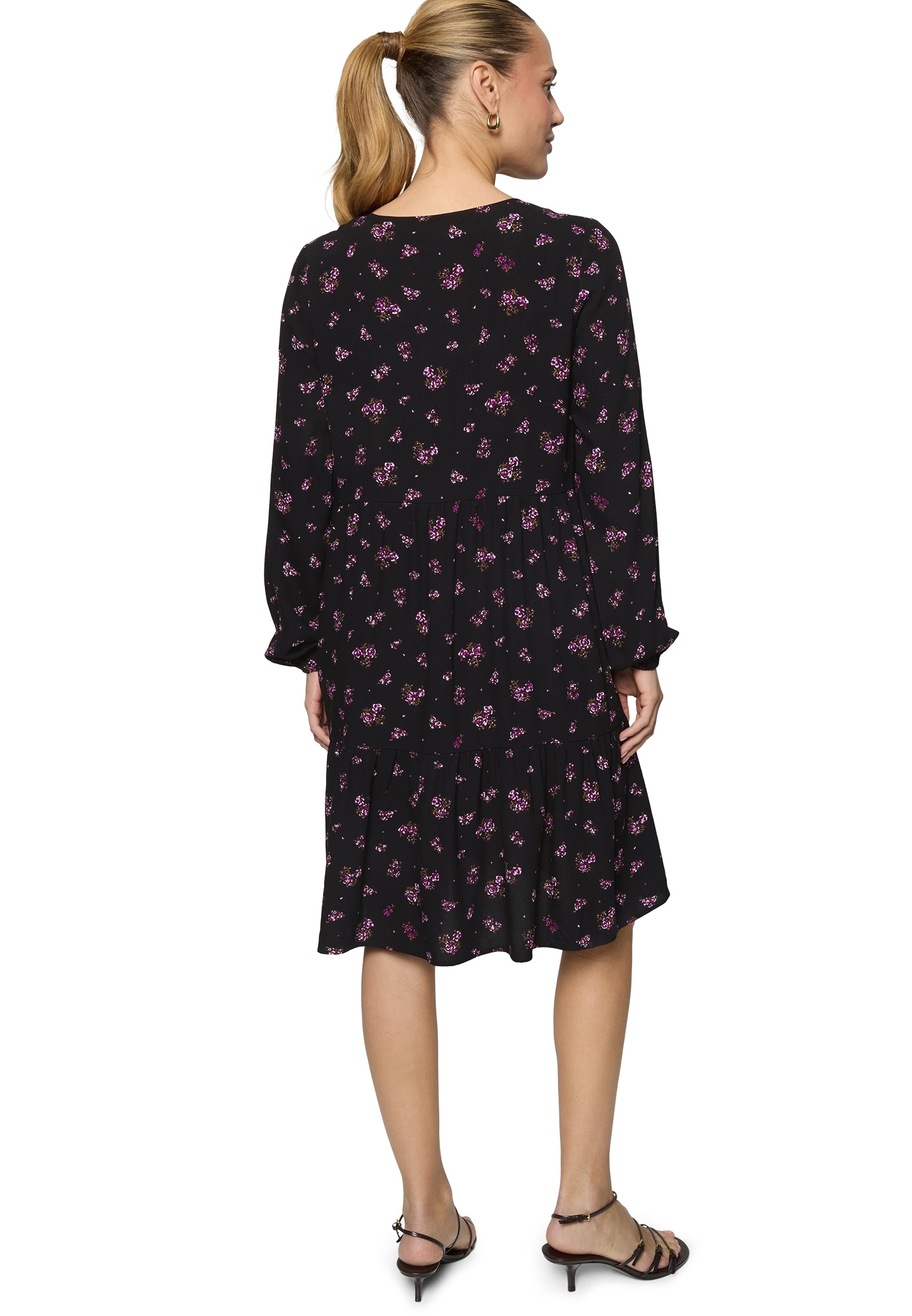 Zero Midikleid »Blusenkleid mit Blumen«