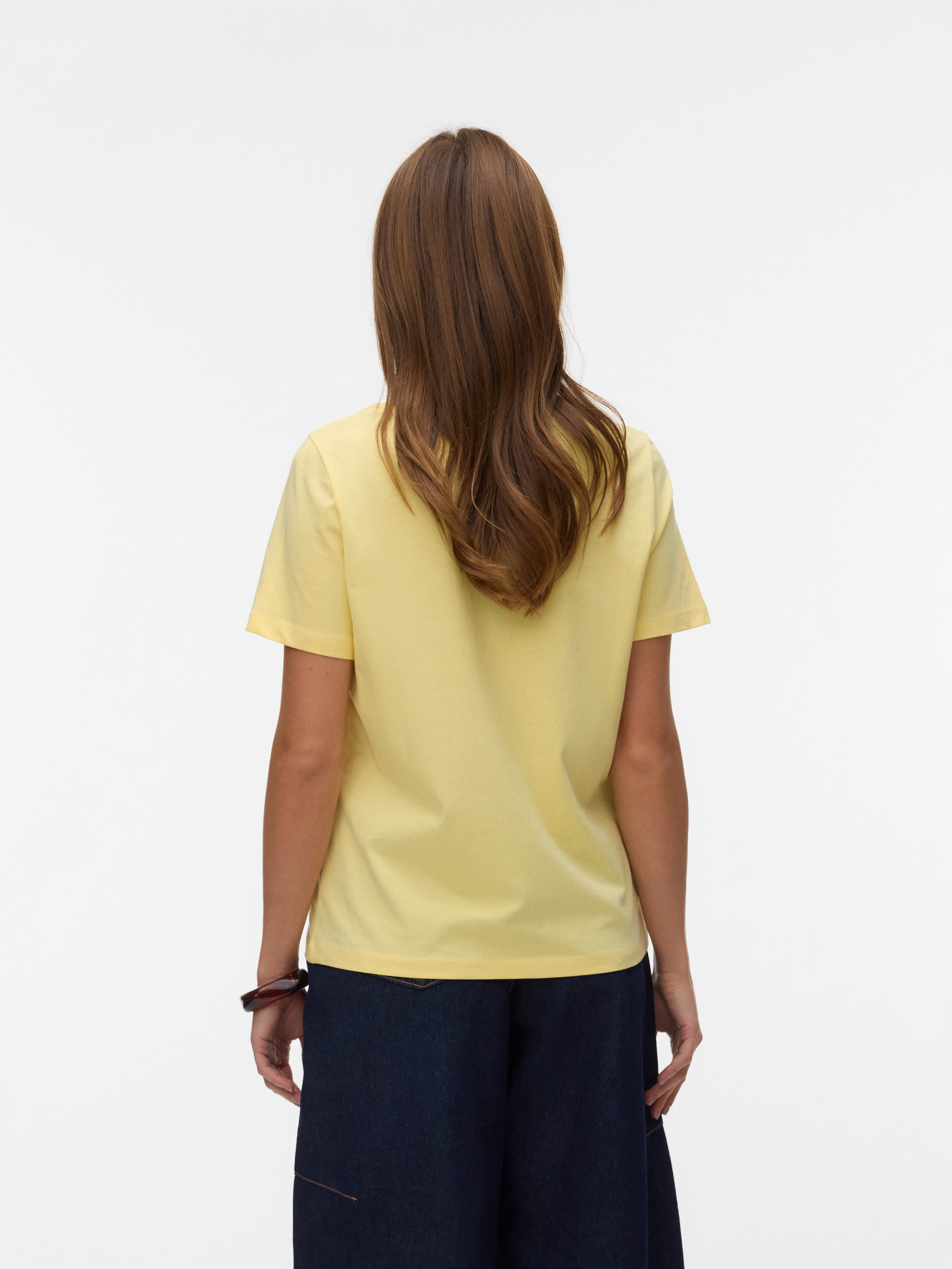 Vero Moda Kurzarmshirt »VMPAULINA SS V-NECK T-SHIRT JRS NOOS« Baumwolle