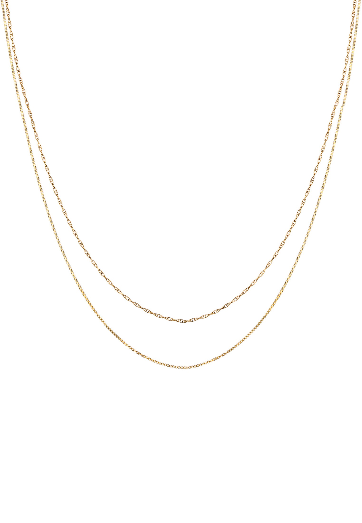 Elli Ketten-Set »Halskette Choker Set (2tlg) Venezia Gliederkette 925 Silber«