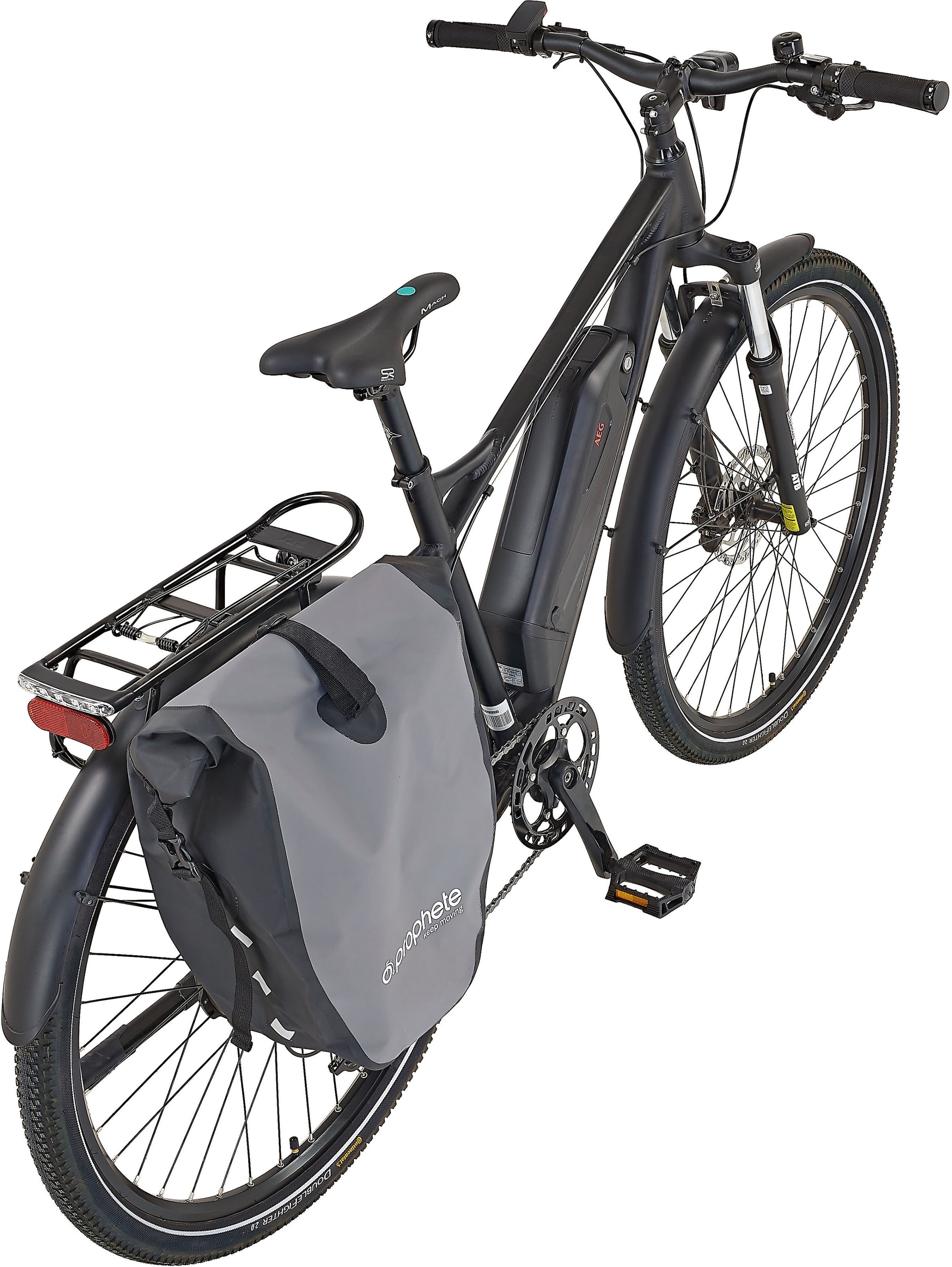 Prophete E-Bike »Graveler e7000«, 10 Gang, Shimano, Deore, Heckmotor 250 W, (mit Gepäckträgertasche), Pedelec, Elektrofahrrad für Damen