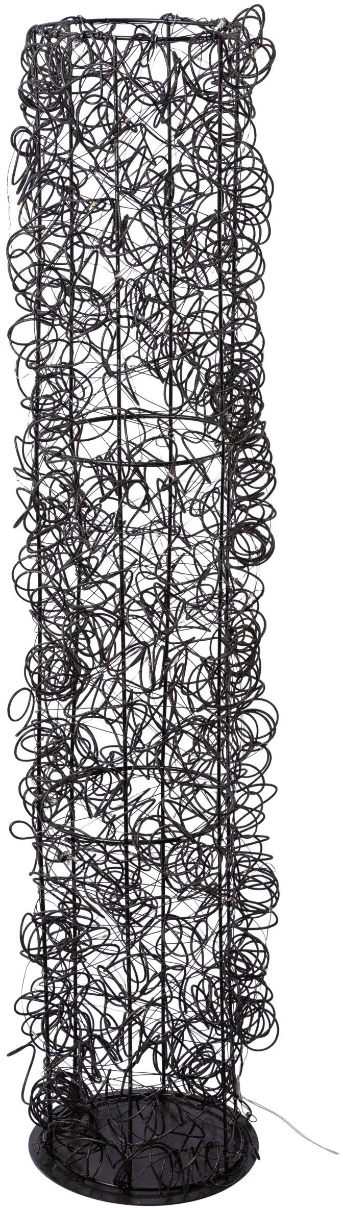 Creativ Light Dekoobjekt »Metalldraht-Tower« Zylinder aus Draht in schwarz, Größe B/H/T: 100 cm