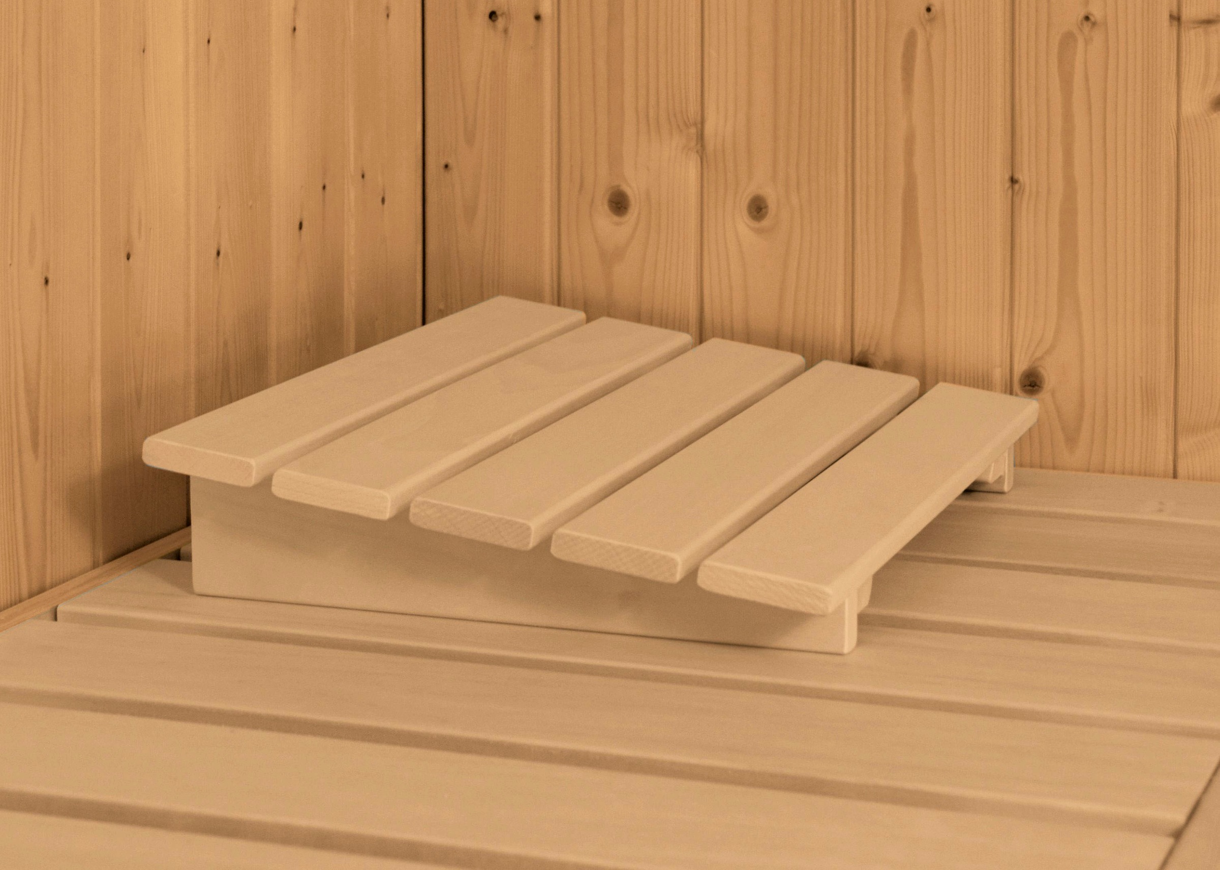 Karibu Sauna »Larin« Set,  Ofen 9 kW Bio externe Strg easy