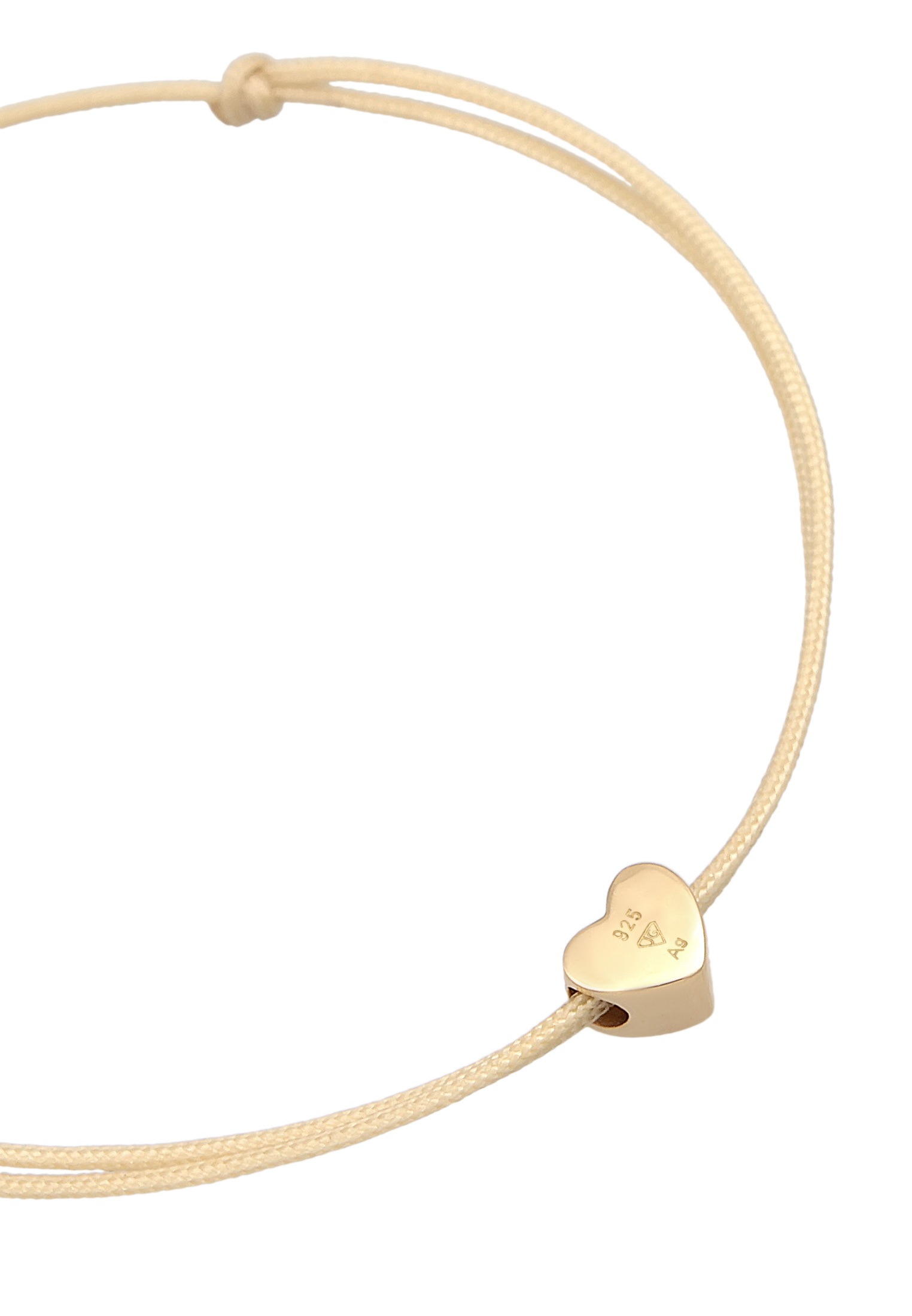 Elli Armkette »Armband Herz Liebe Textil Romantik 925 Silber«