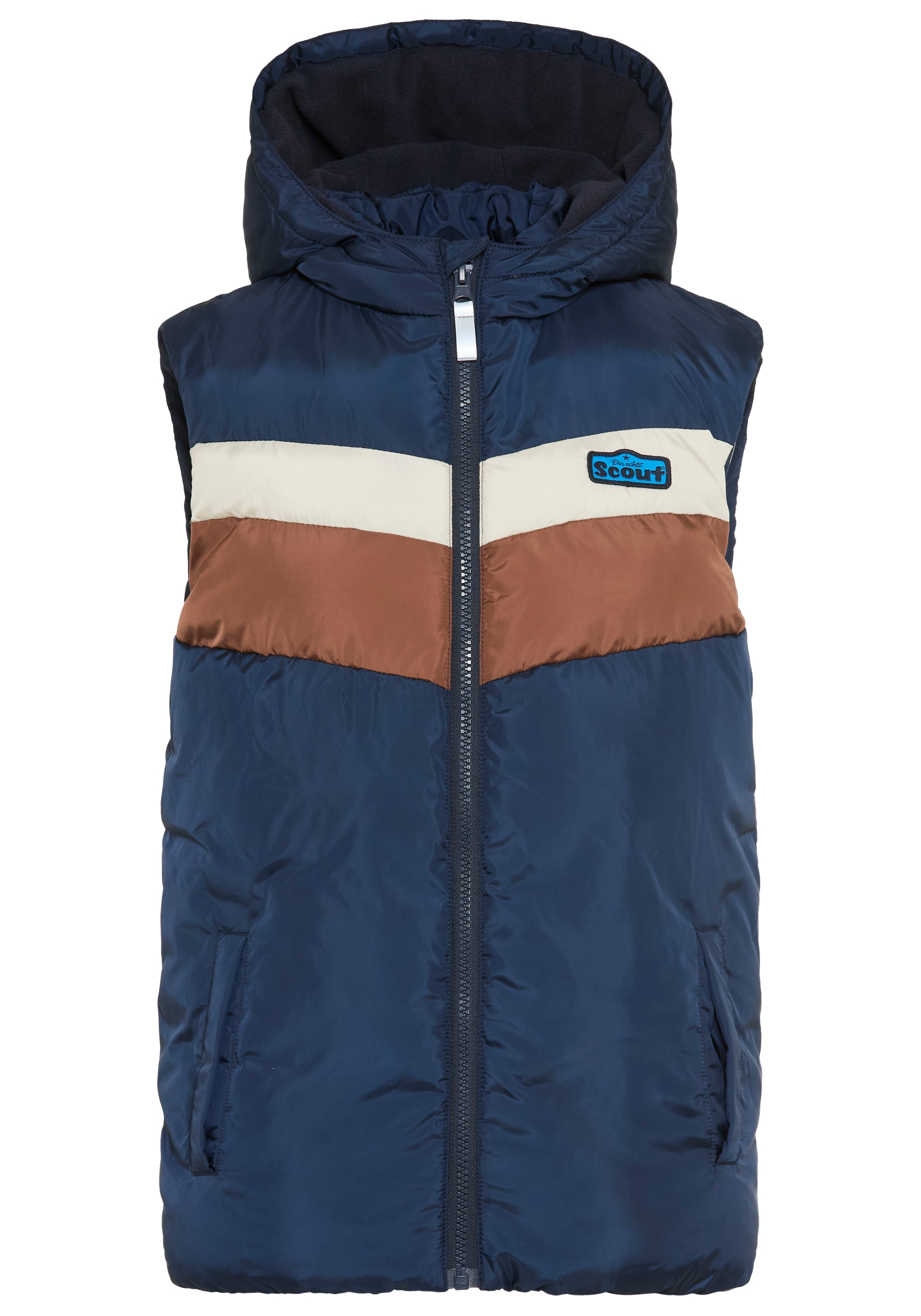Scout Steppweste »Colorblocking Weste mit Farbeinsätzen und Fleecefutter« Modische Weste mit kontrastfarbigen Einsätzen, mit Fleecefutter