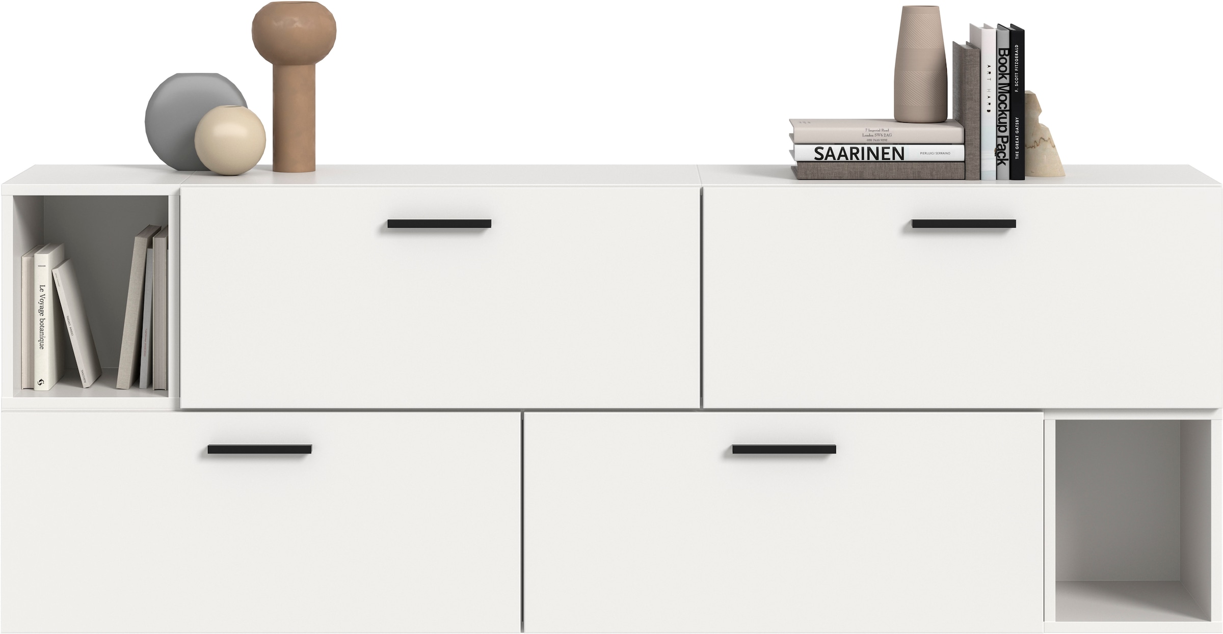 Home affaire Schrank-Set »ENESTE, 6-teilig, in verschiedenen Farben, individuell kombinierbar« verschiedenste Kombinationmöglichkeiten, stehend oder hängend, 2 Stk. tlg.