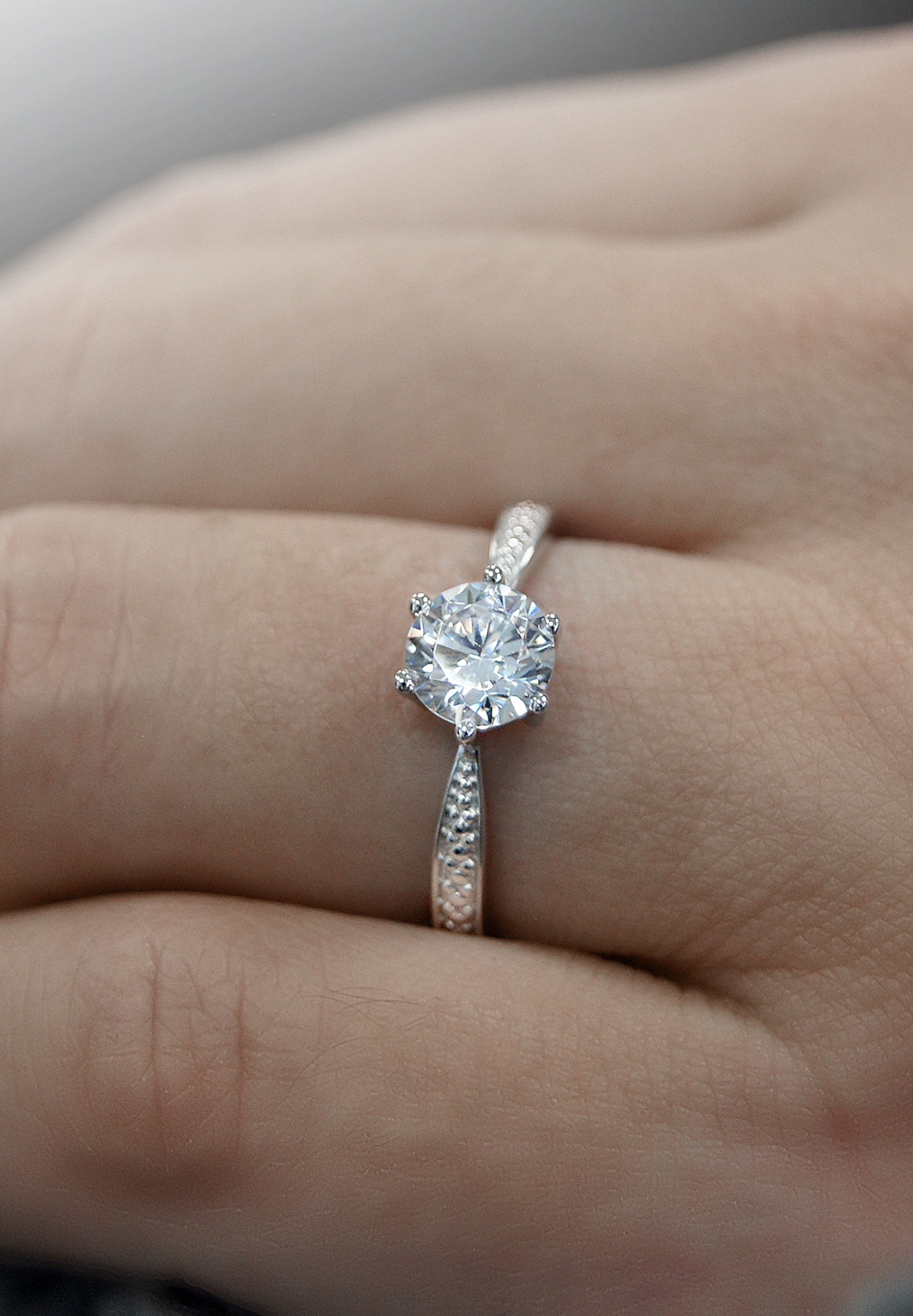 ONE ELEMENT Goldring »Zirkonia Ring aus 333 Weißgold«