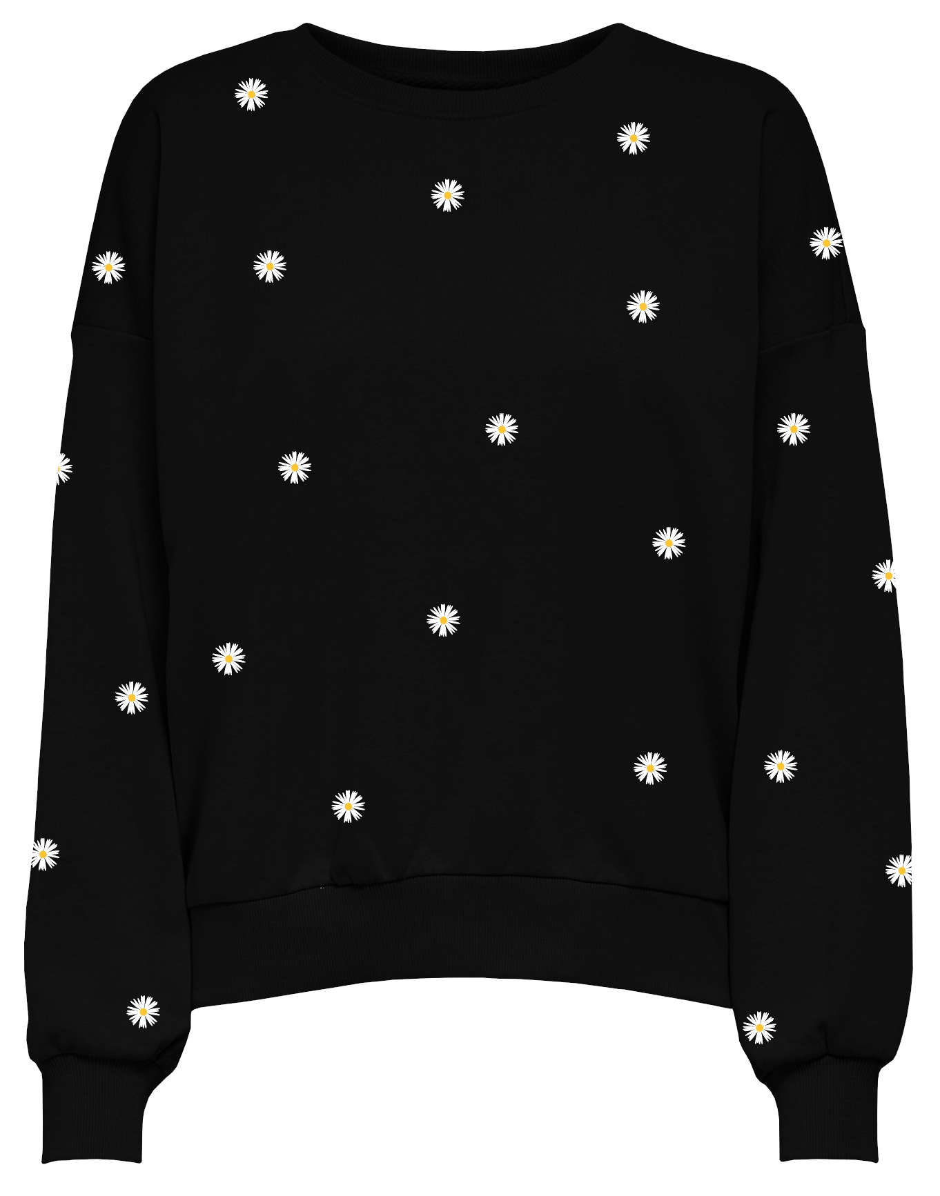 ONLY Sweatshirt »ONLBROOKE L/S O-NECK FLOWER SWT«, Baumwollmischung, regular fit
