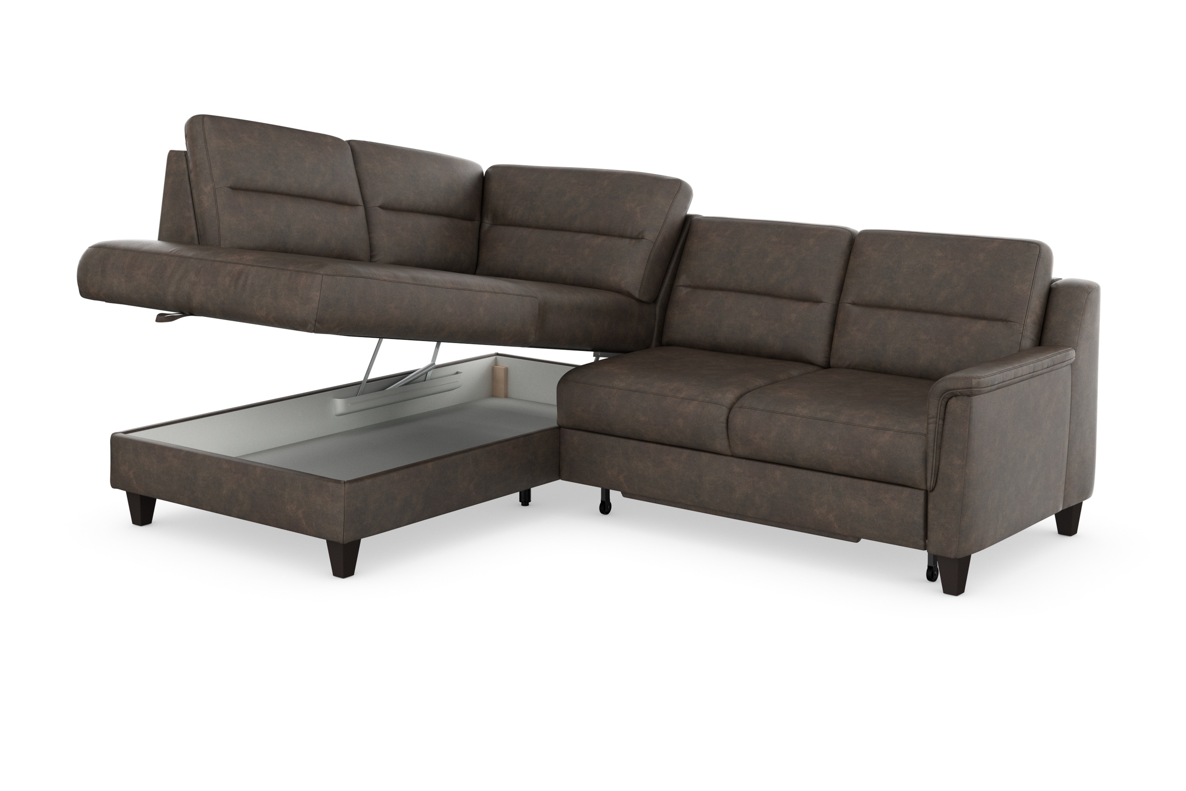 sit&more Ecksofa »Farö L-Form«, inklusive Federkern, wahlweise mit Bettfunktion und Bettkasten