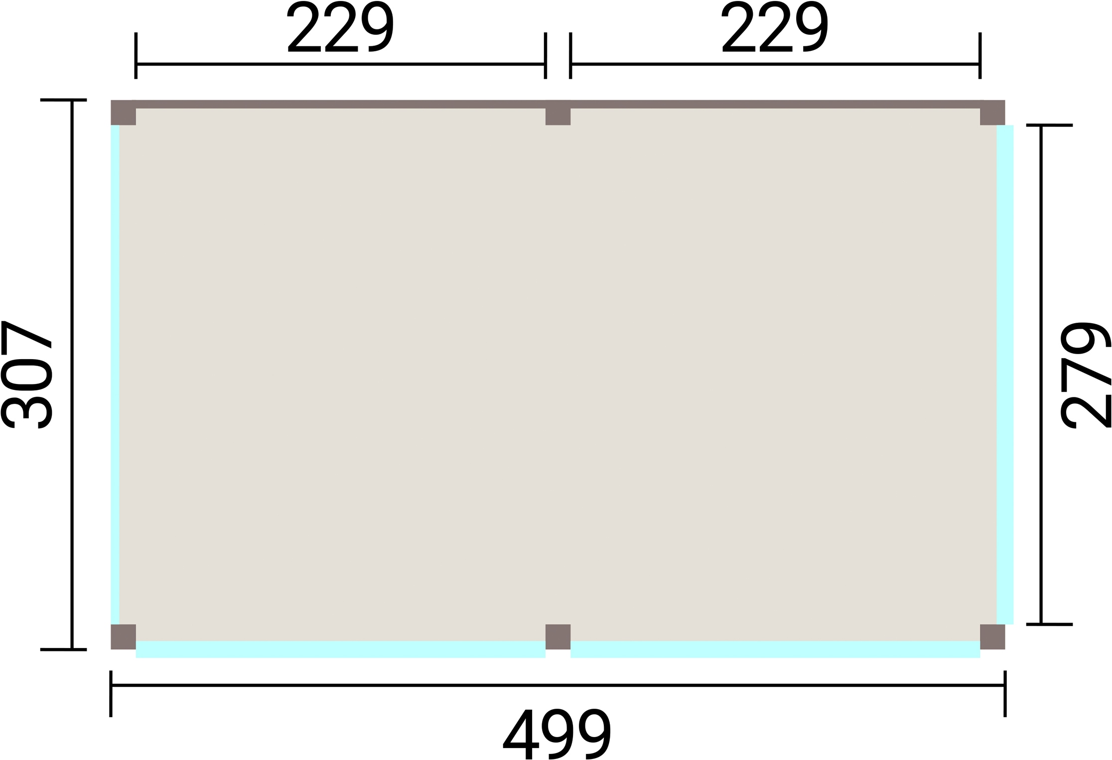 weka Holzpavillon »Lumley Lauben-Set Gr. 3.3« BxTxH: 307x499x245 cm