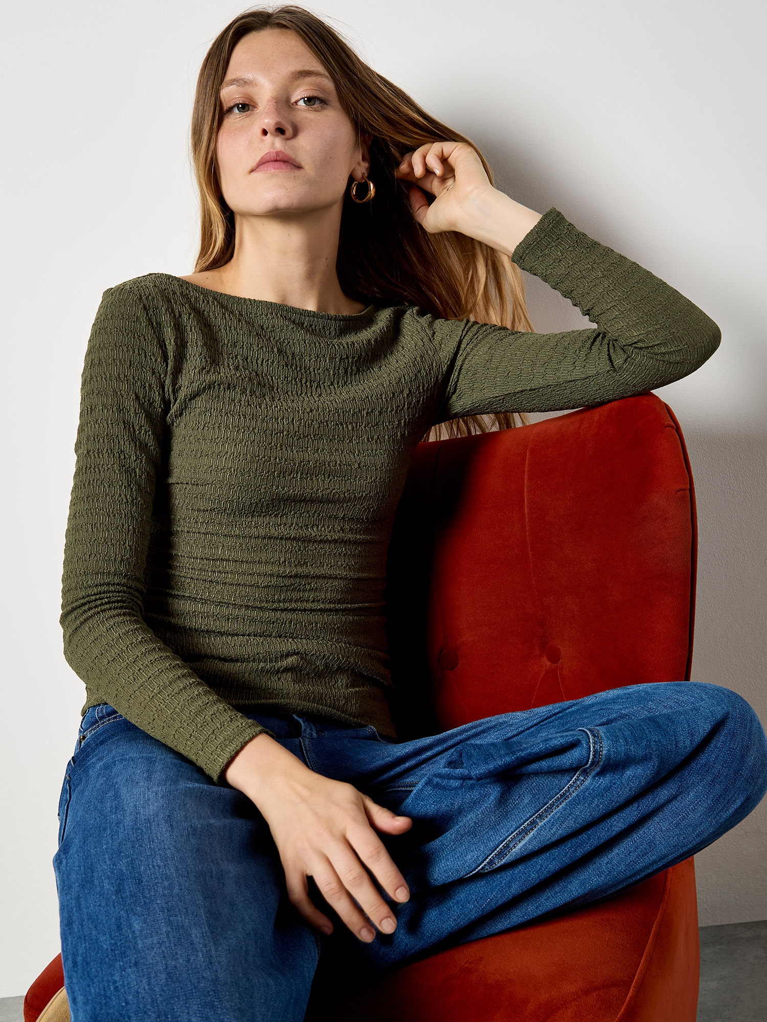 Apricot Shirttop »Bluse« Strukturierte Oberfläche