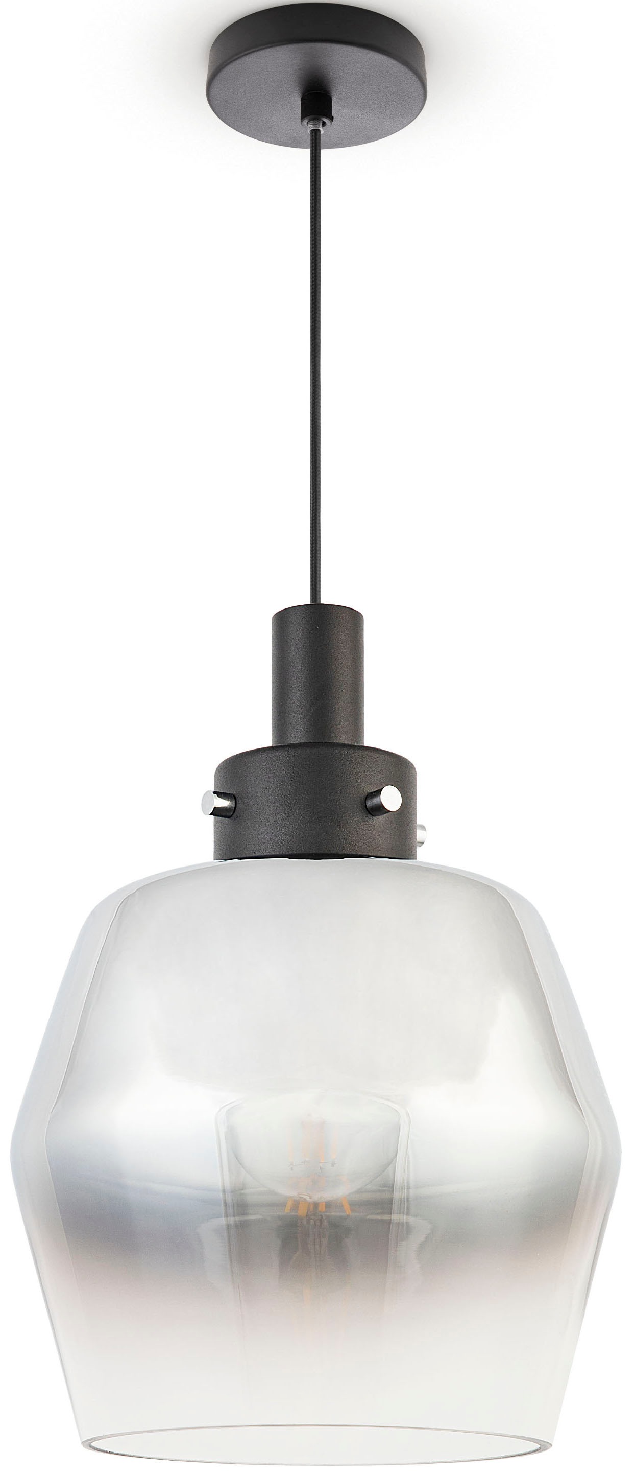 Paco Home Pendelleuchte »DANA«, Leuchtmittel E27 | ohne Leuchtmittel, Pendelleuchte Wohnzimmer Glas Esszimmer Modern Industrial Bar E27