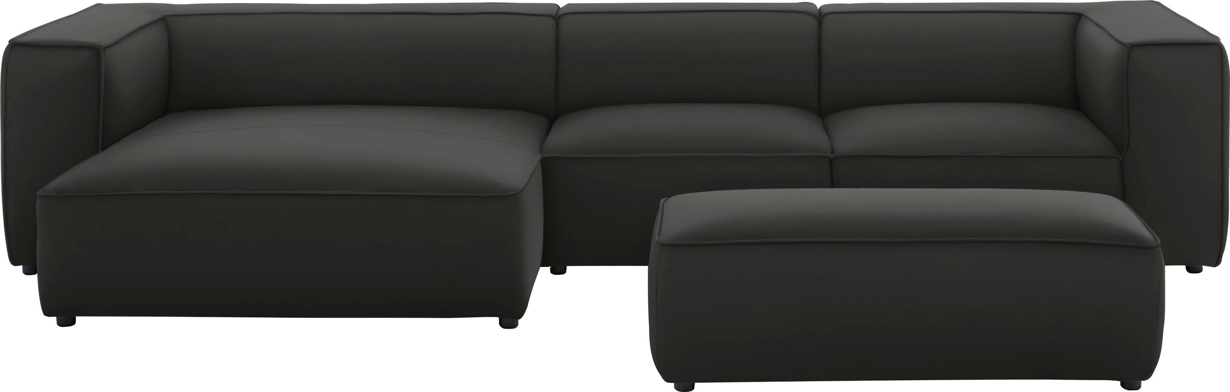 W.SCHILLIG Ecksofa »around-the-block«, mit eleganter Biese, mit Federkern, Breite 341 cm