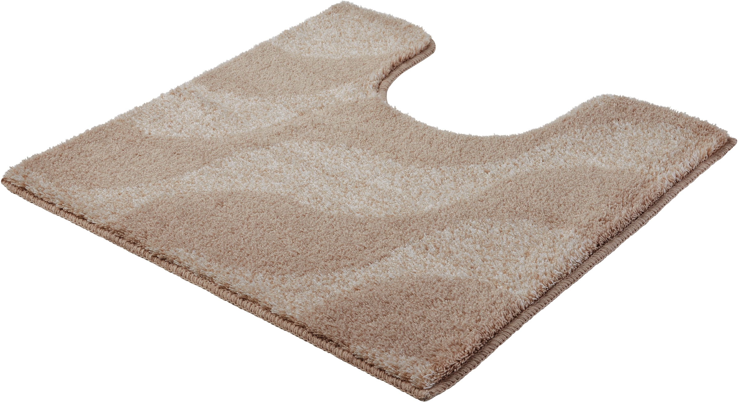 Kleine Wolke Badematte »»Onda«« Höhe 15 mm rutschhemmend beschichtet fußbodenheizungsgeeignet Badteppich, modernes Ton in Ton Wellendesign, flauschig