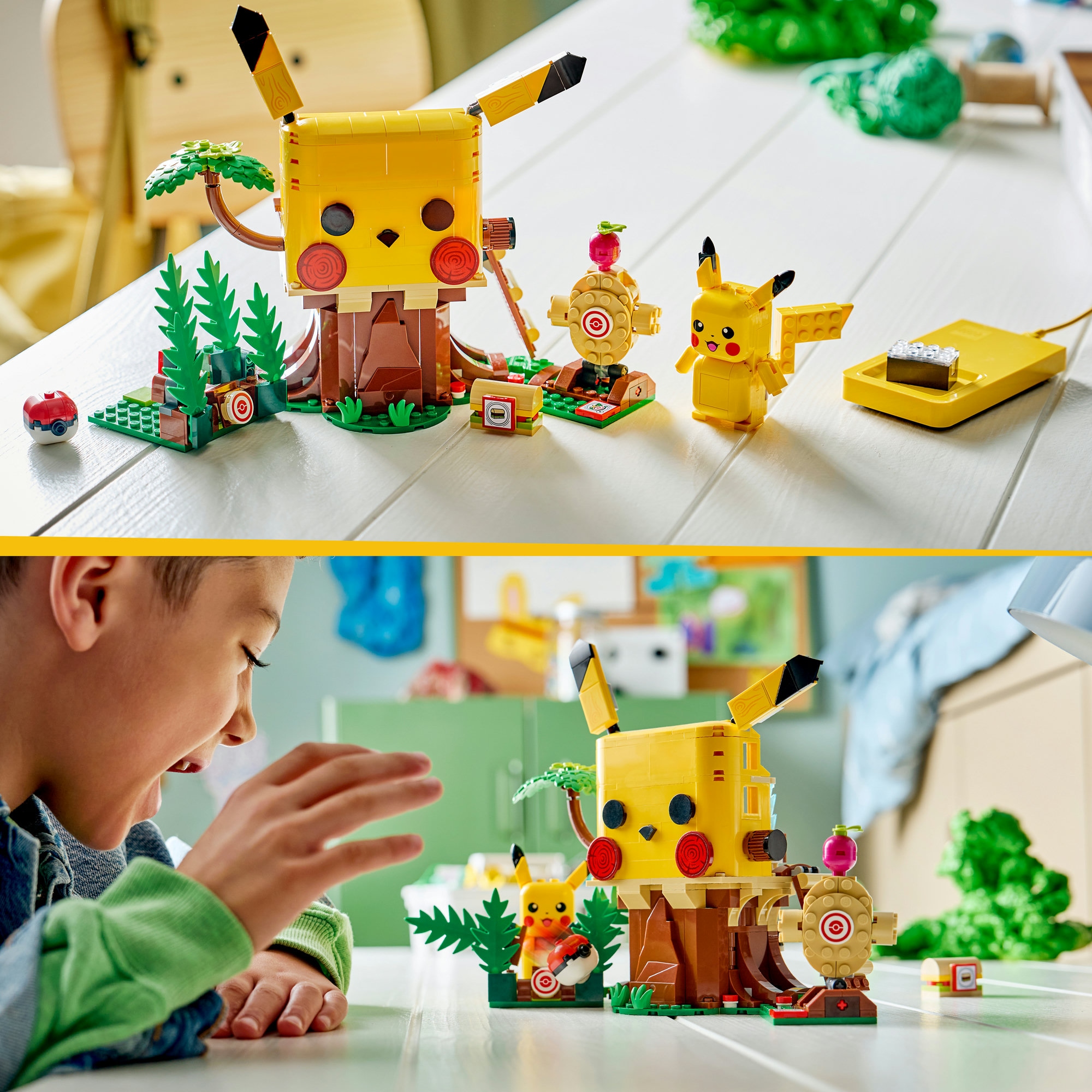 LEGO® Konstruktionsspielsteine »SMART Play: Trainingshaus mit Pikachu (72164), LEGO Pokémon« inklusive SMART Brick; mit Licht- und Soundeffekten