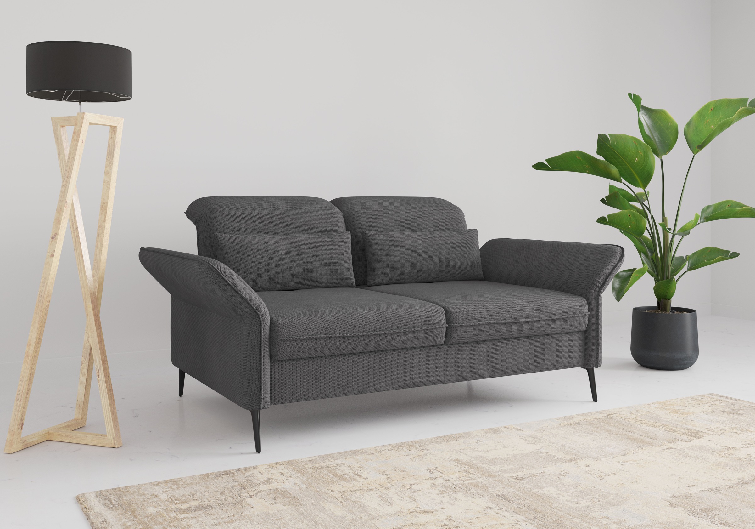 sit&more 2,5-Sitzer »Emely, inkl. Sitztiefenverstellung«, wahlweise mit Bettfunktion, Kopf- & Armteilverstellung