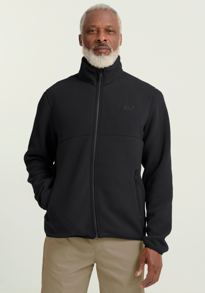 Jack Wolfskin Fleecejacke »LITE CURL FZ M« Sherpa-Fleecejacke, 2-Wege-Reißverschluss, Mesh-Futter