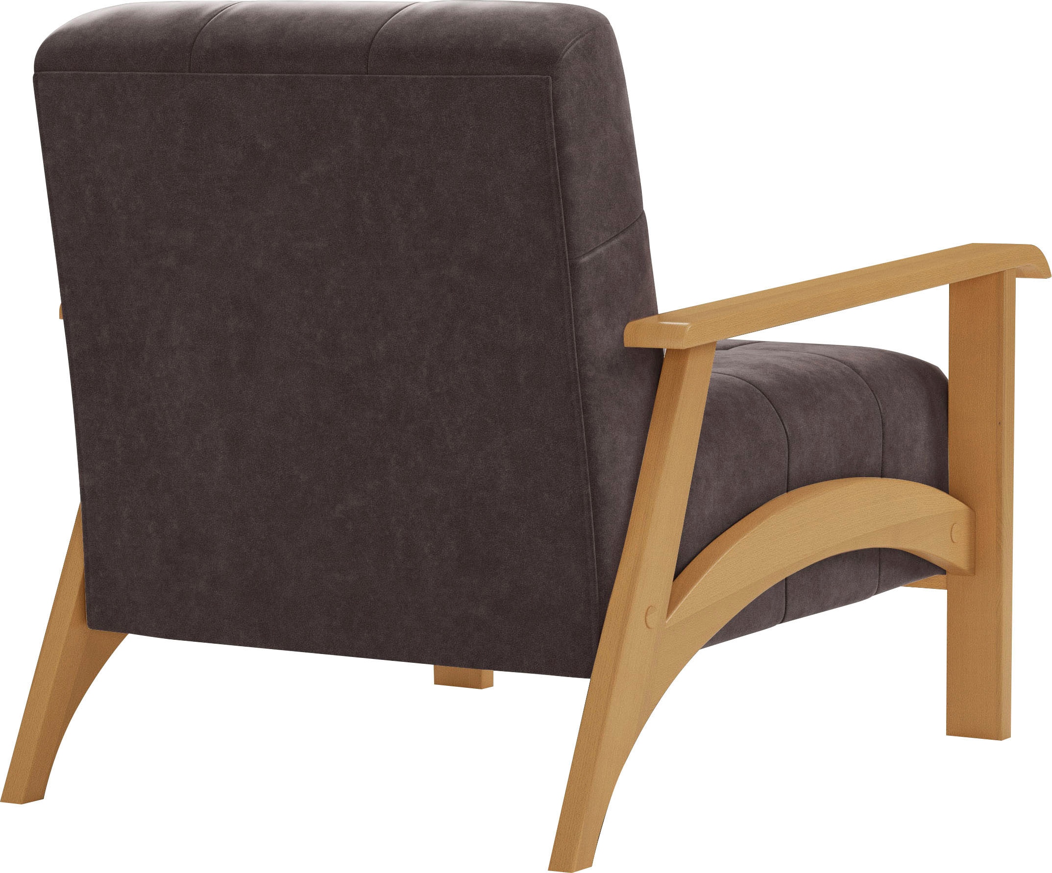sit&more Sessel »Billund«, Armlehnen aus eichefarbigem Buchenholz, verschiedene Bezüge und Farben