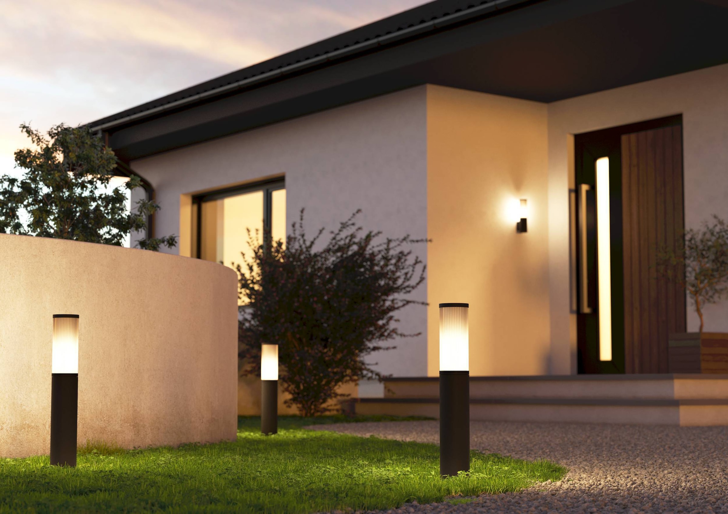 EGLO Sockelleuchte »Salle Sockellampe, Außenleuchte, Außenlampe aus Metall, IP54, E27« E27 1 Stk. Stehleuchte - H46,5 x Ø7,5 cm - schwarz - 1X15W exkl.