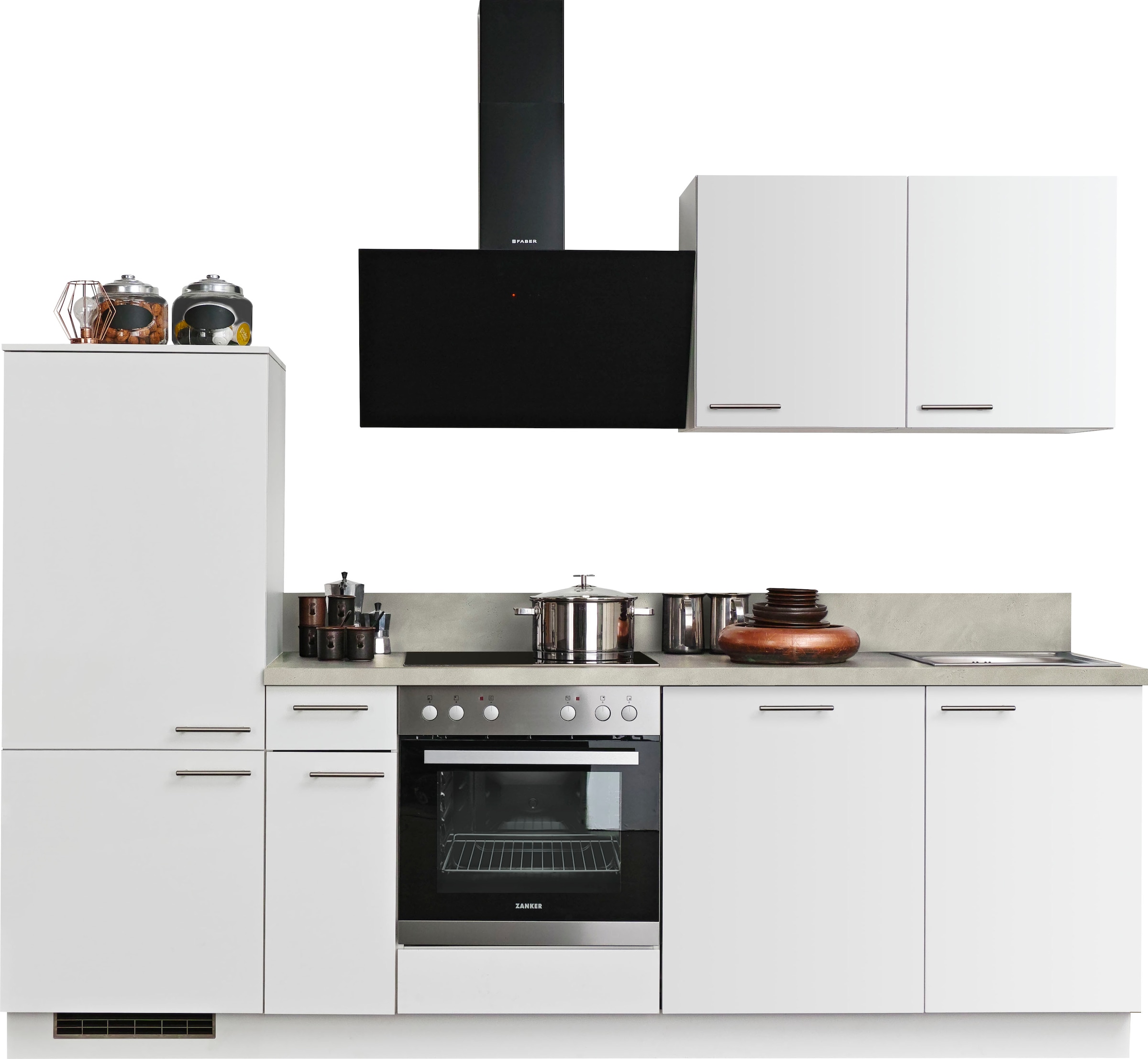 Express Küchen Küche »Scafa«, vormontiert, mit E-Geräten, Vollauszug,  Soft-Close, Breite 260 cm online bei OTTO