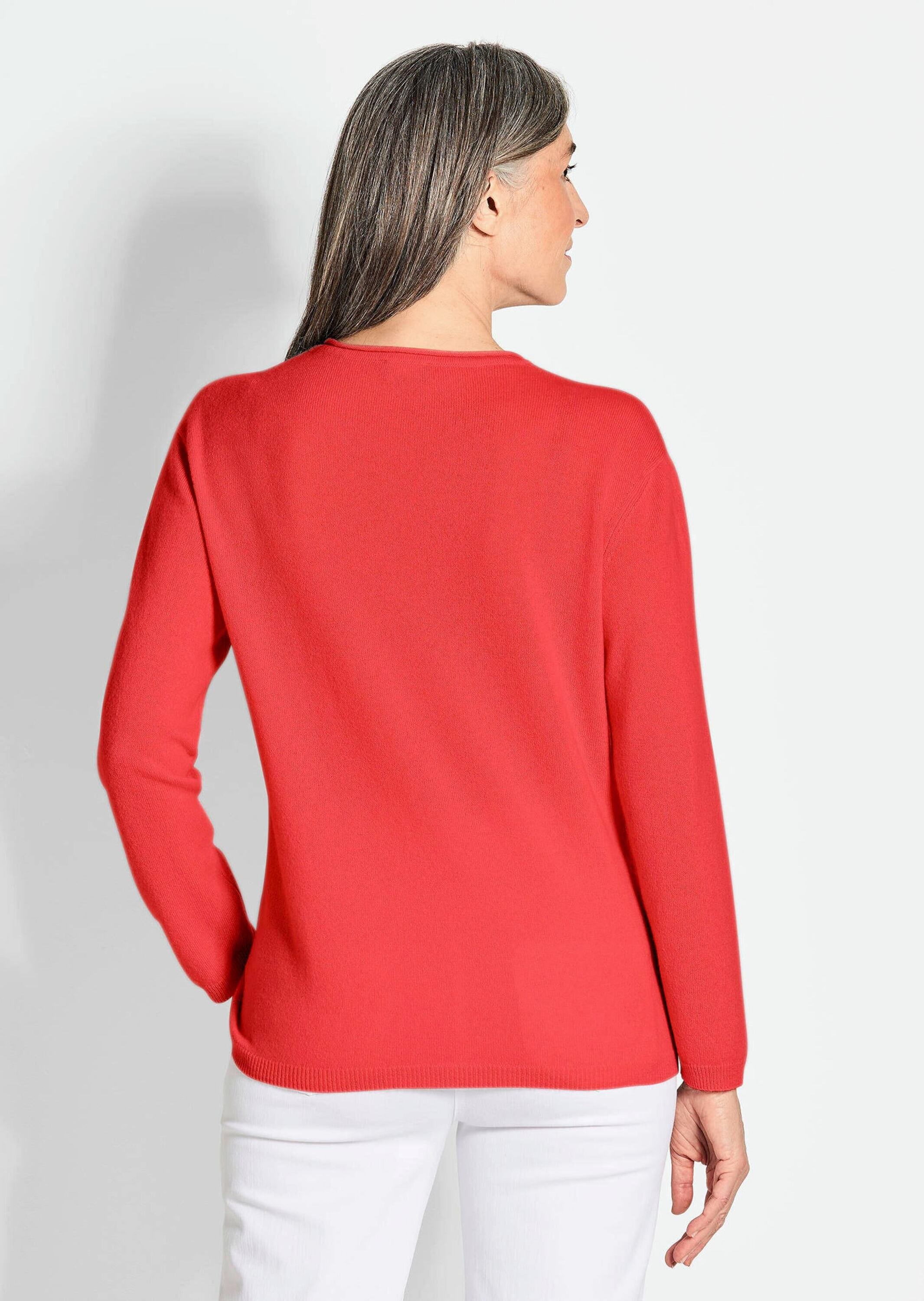 GOLDNER Strickpullover »Kurzgröße Kaschmirpullover mit V-Ausschnitt«