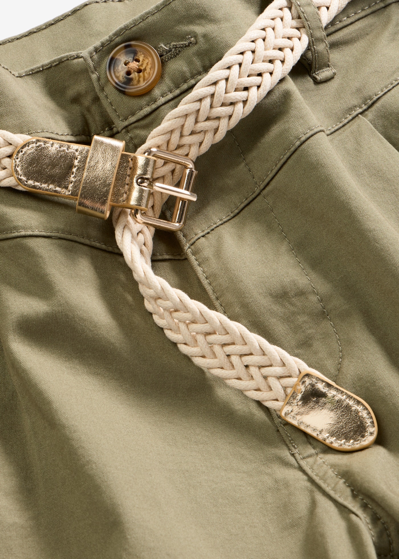 bonprix Shorts  aus Baumwolle und Elasthan, Regular Fit, mit umgeschlagenem Saum