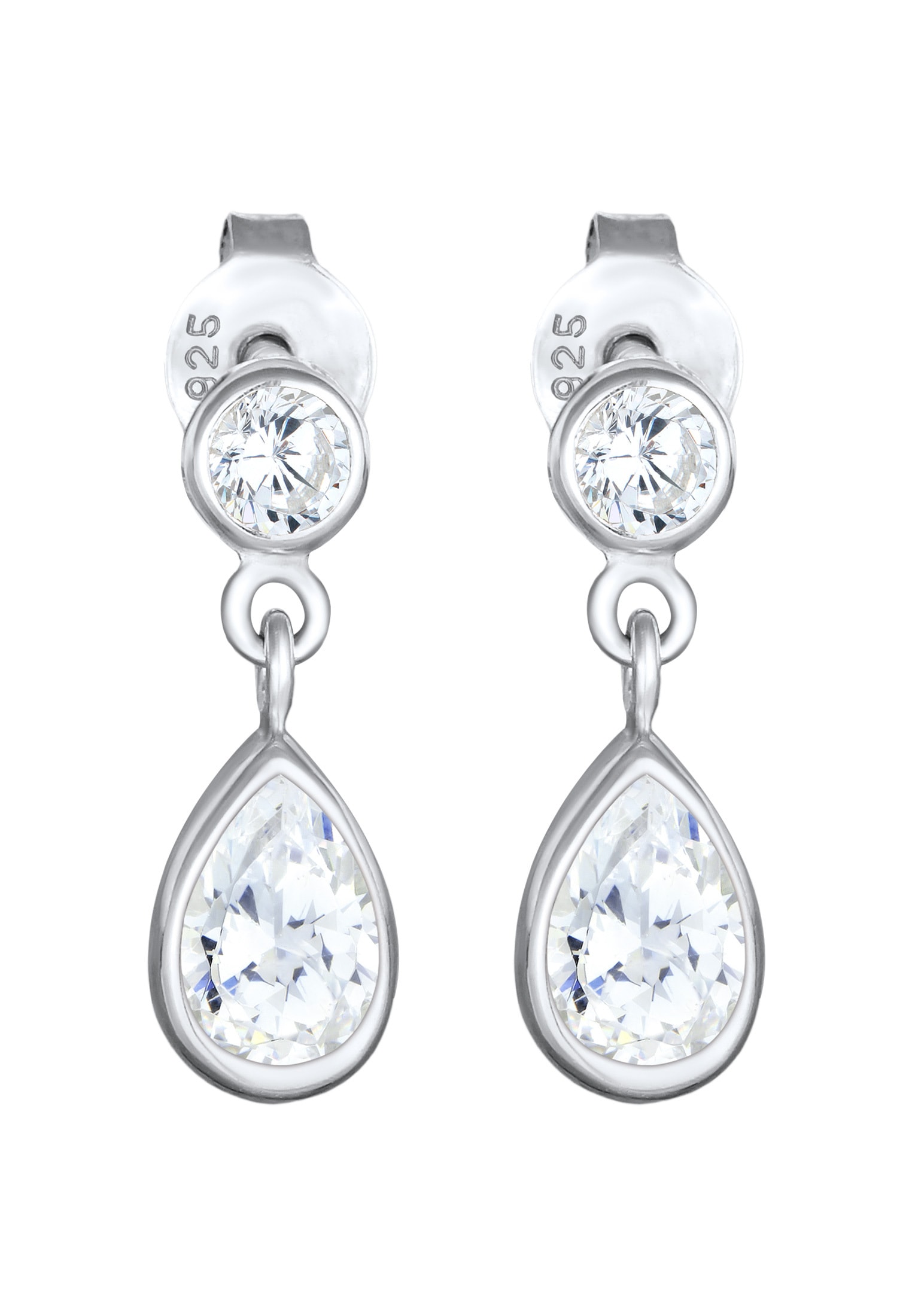Elli Paar Ohrstecker »Ohrringe Tropfen Zirkonia Elegant 925 Silber«