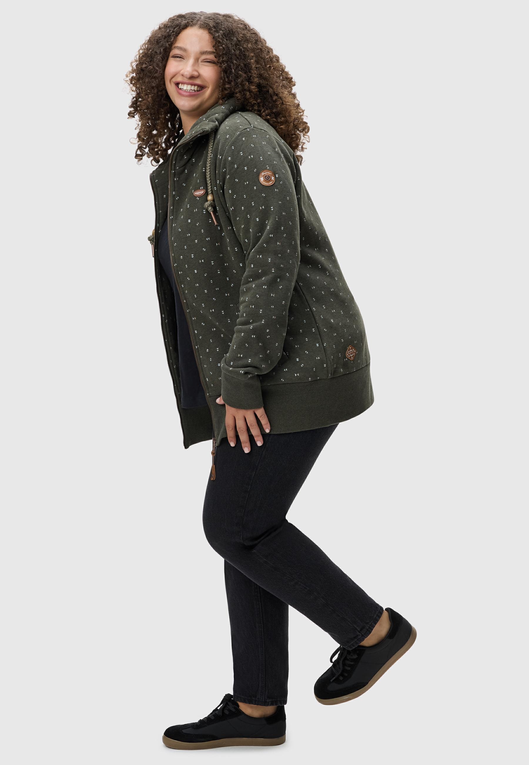 Ragwear Kapuzensweatjacke »Kapuzensweatjacke Rylie Print Zip Plus«