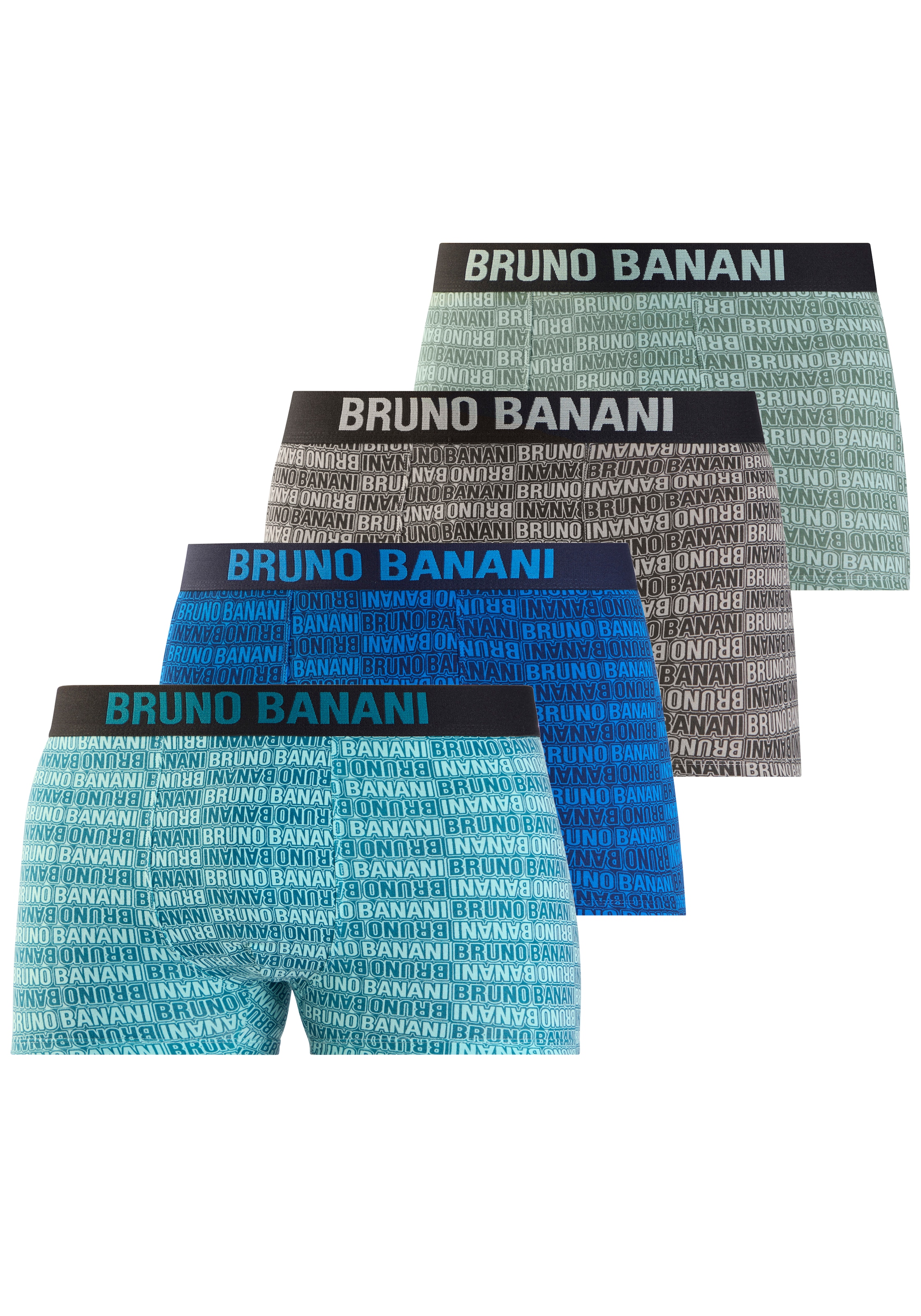 Bruno Banani Boxer »Boxershorts für Herren« Packung, 4 Stk. Unterhosen mit Logobund