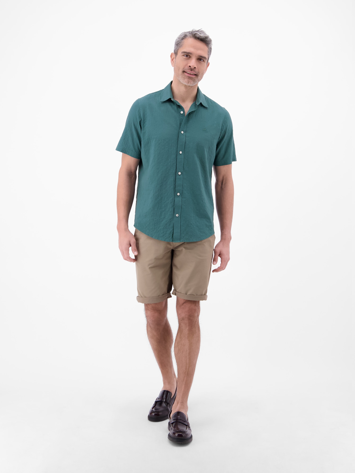 LERROS Kurzarmhemd »Kurzarmhemd im Knitterlook«