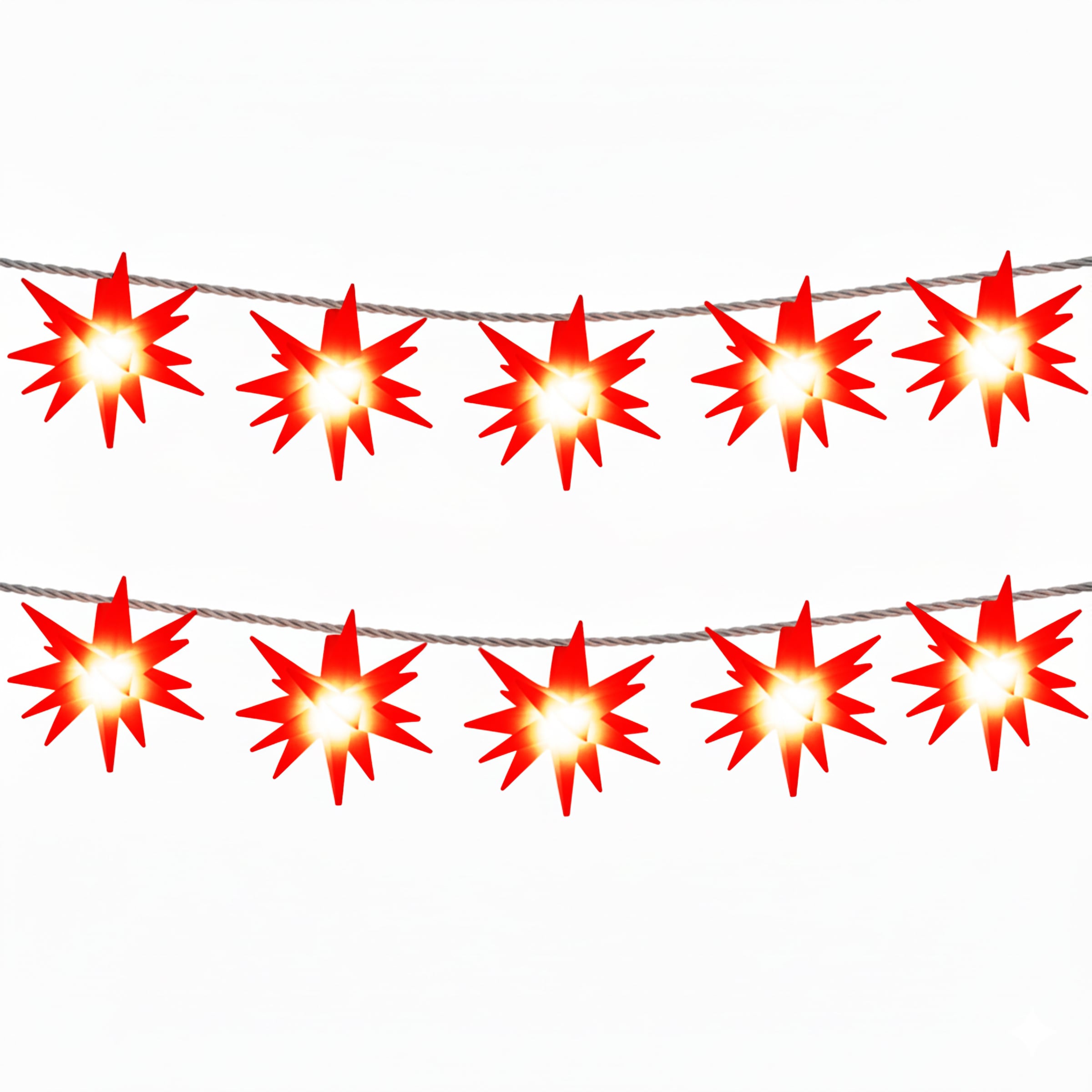 my home LED-Lichterkette »Elvya« 10 Stk.-flammig 3D 10er Sternenlichterkette