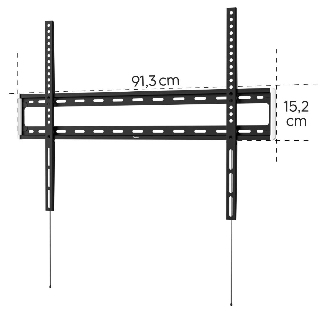 Hama TV-Wandhalterung »TV-Wandhalter starr, flach, 117-254 cm (46"-100"), 50", 55", 65", 75"«, bis 254 cm Zoll