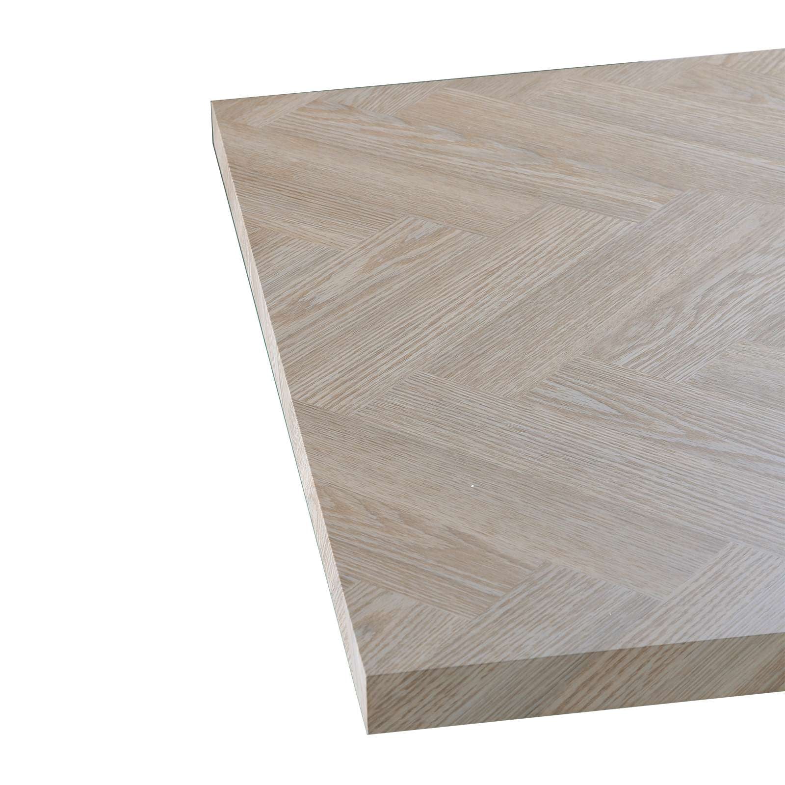 OTTO home Esstisch »Larchant« Tischplatte in Fischgrätoptik, schwarze Metallbeine, Höhe 76 cm