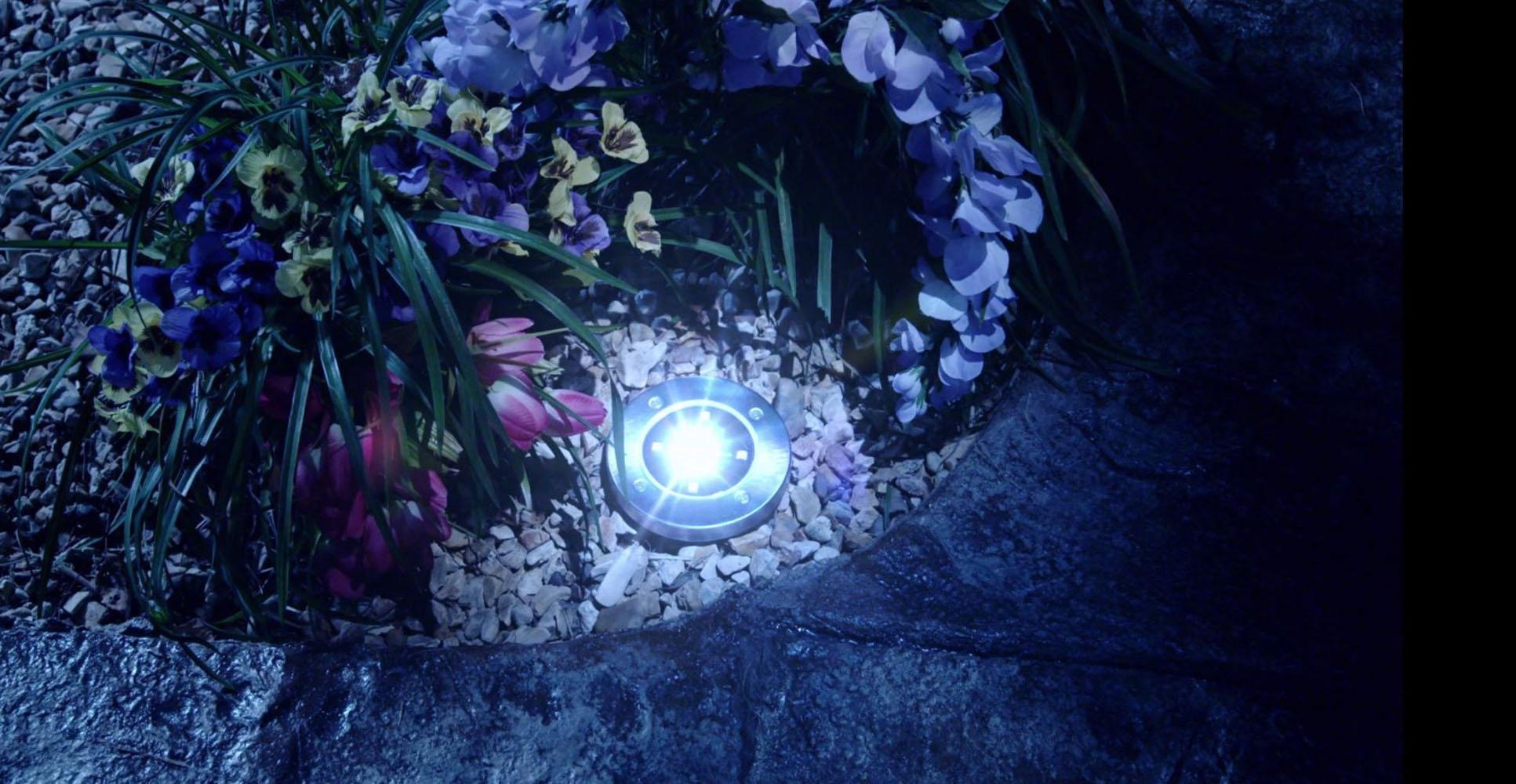 MediaShop LED Gartenleuchte »DISK LIGHTS«, Leuchtmittel LED-Board | LED fest integriert, Set mit 8 Stück