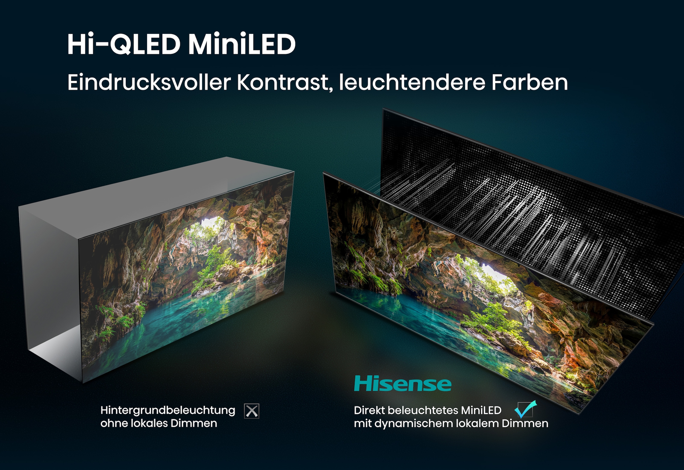 Hisense QLED-Fernseher »50U7DSE« 126 cm/50 ″ Smart-TV